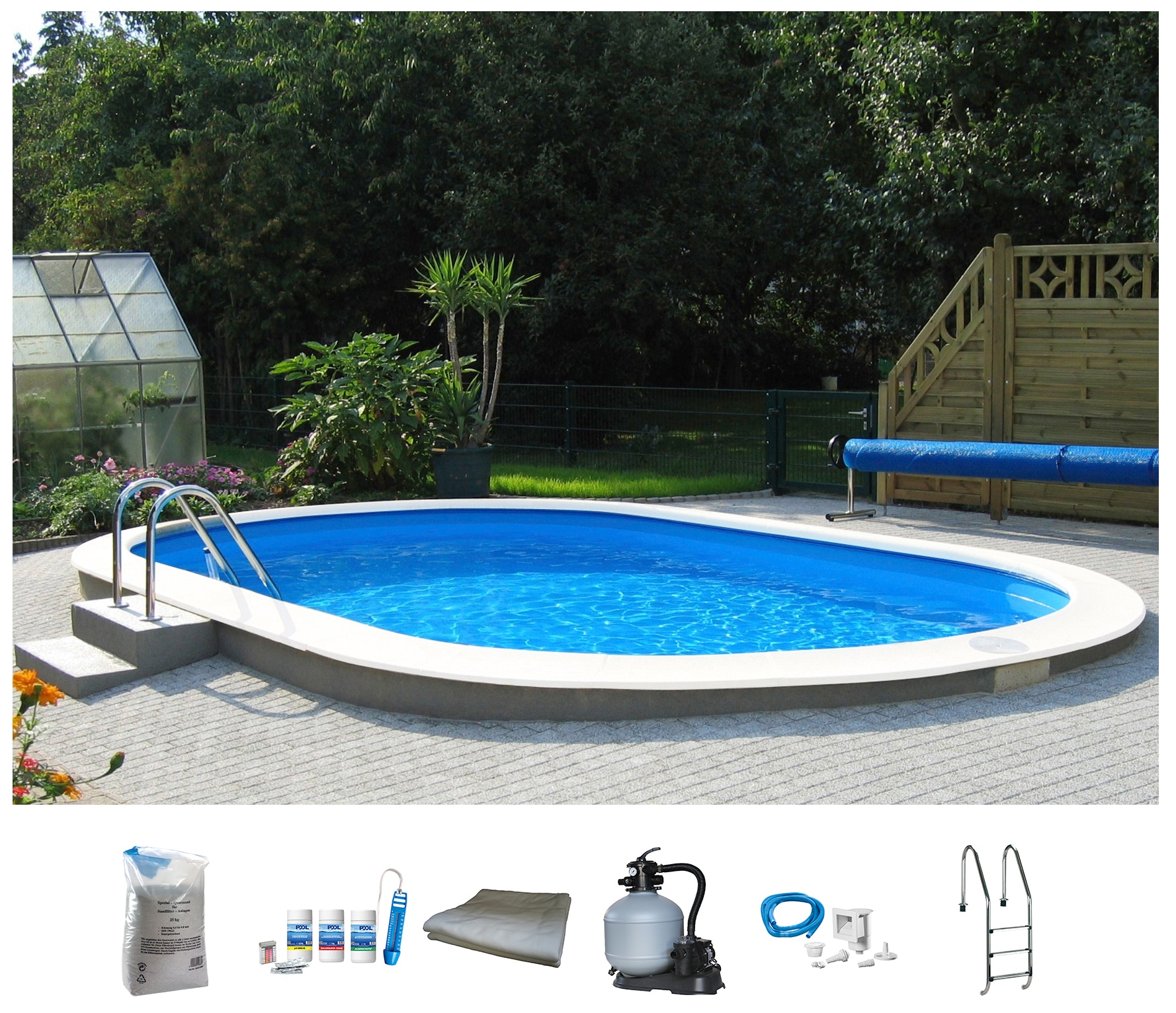 my POOL BWT Ovalpool "PREMIUM mit blauer Innenfolie" Höhe 150 cm, in versch günstig online kaufen