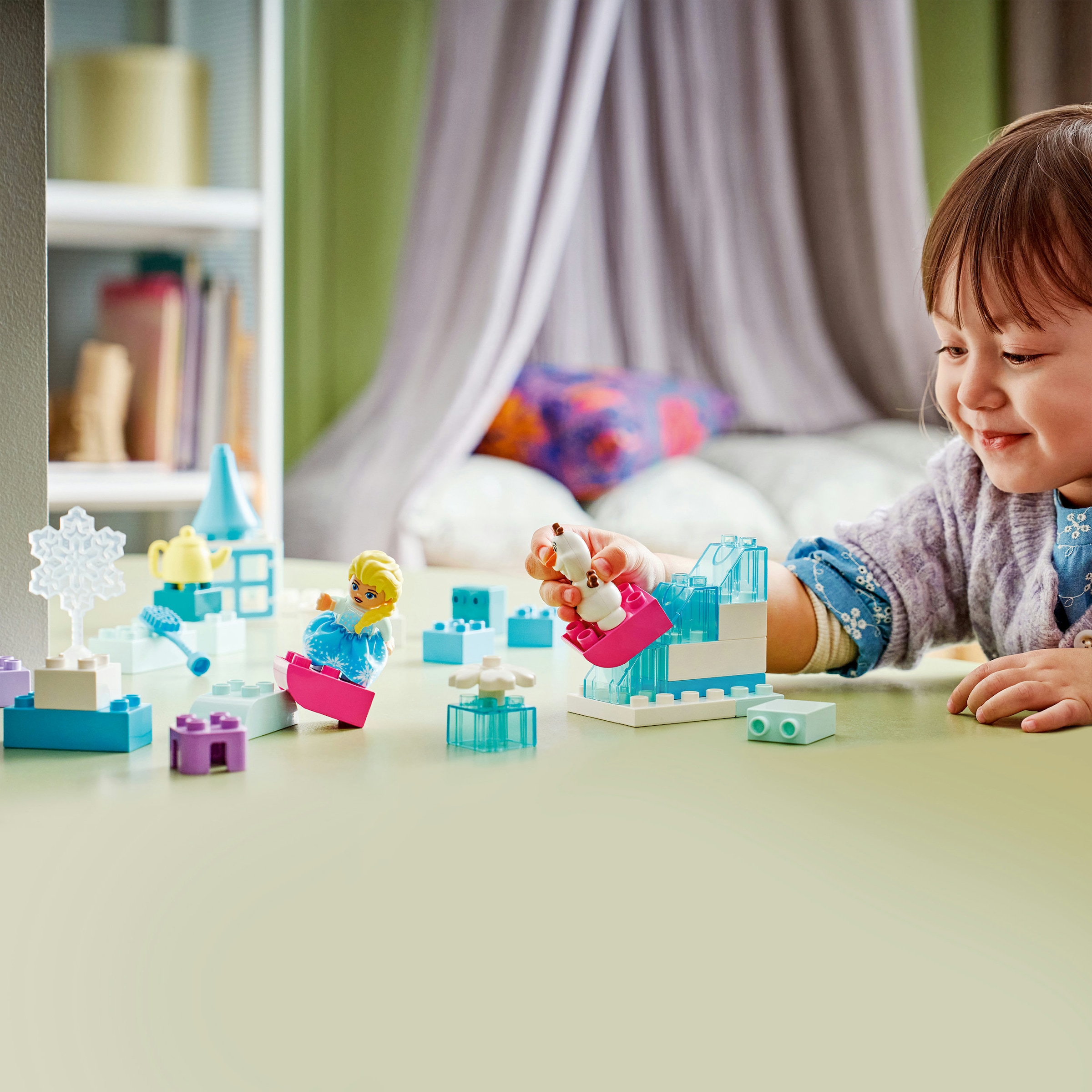 LEGO® Konstruktionsspielsteine »Frozen Kreativbox mit Elsa und Olaf (10462), LEGO DUPLO Disney« Made in Europe