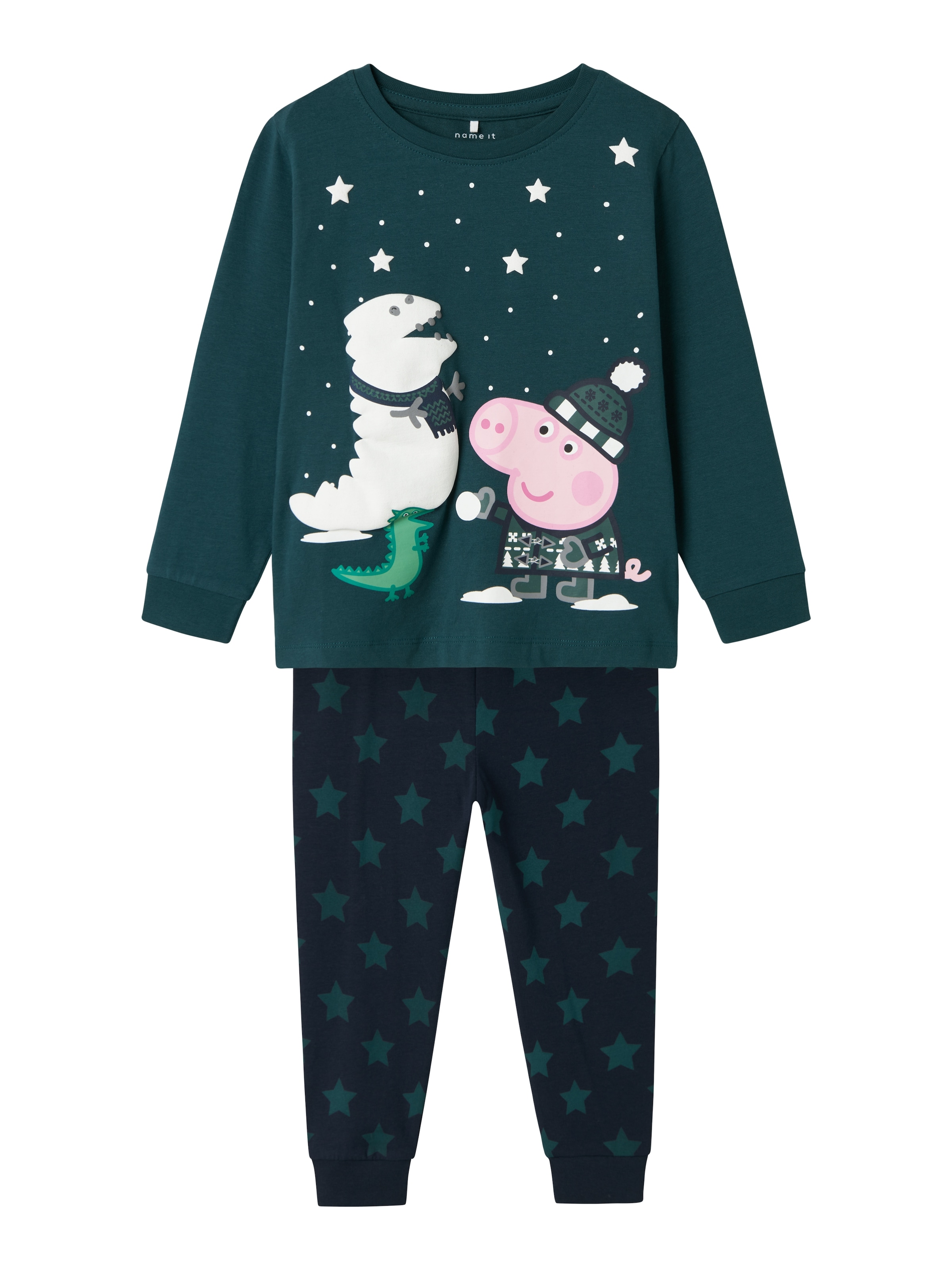 Name It Schlafanzug "NMMMAATEN PEPPA LS NIGHTSET CPLG", (Set, 2 tlg.), mit Peppa Wutz Druck