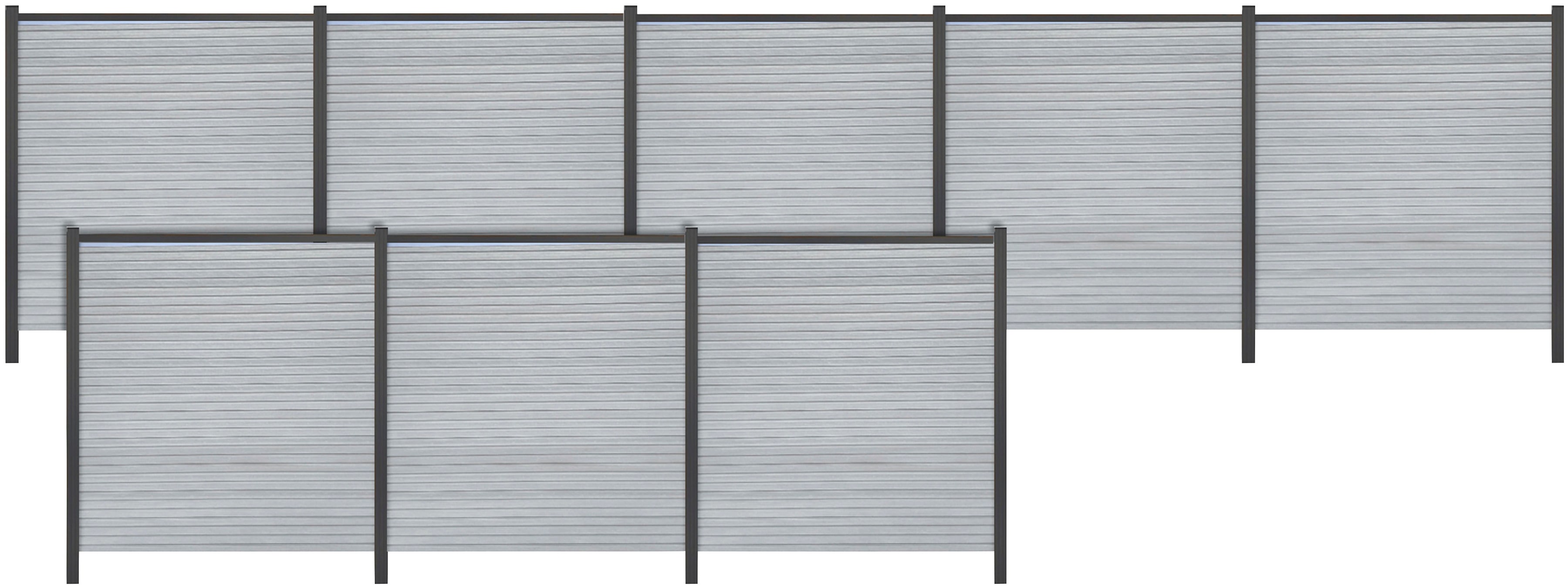 Tetzner & Jentzsch Sichtschutzelement "WARREN 6" pflegeleicht, coextrudierte Oberfläche, Design-Oberfläche