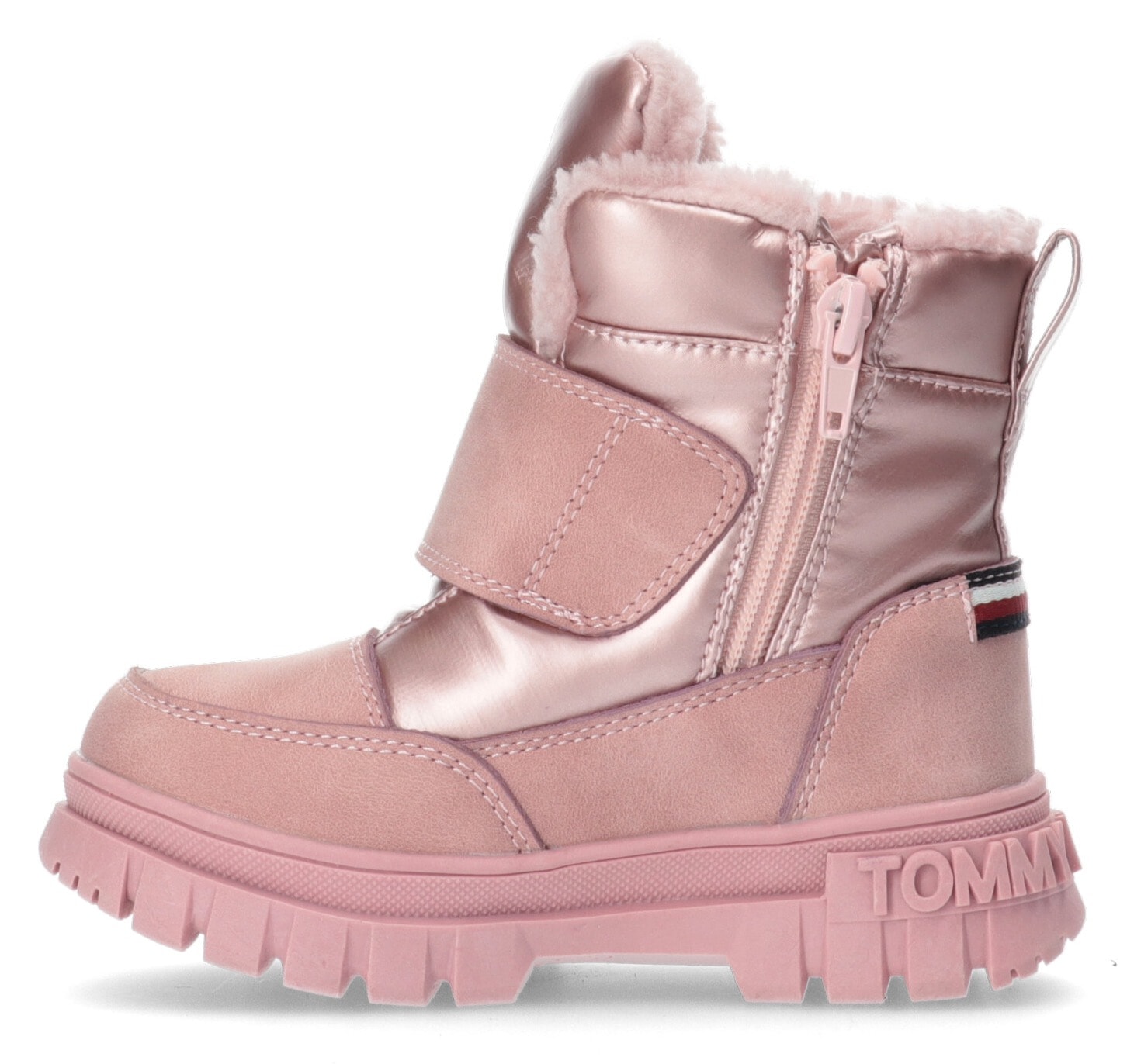Tommy Hilfiger Snowboots, Winterstiefel, Klettstiefel mit Logoschriftzug auf der Sohle