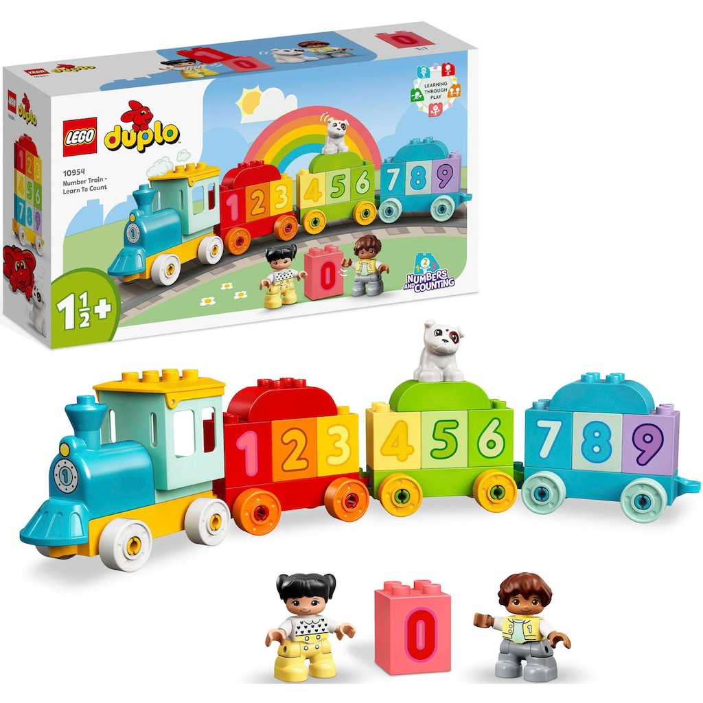 LEGO® Konstruktionsspielsteine »Zahlenzug – Zählen lernen (10954), LEGO® DUPLO® Creative Play«, (23 St.)