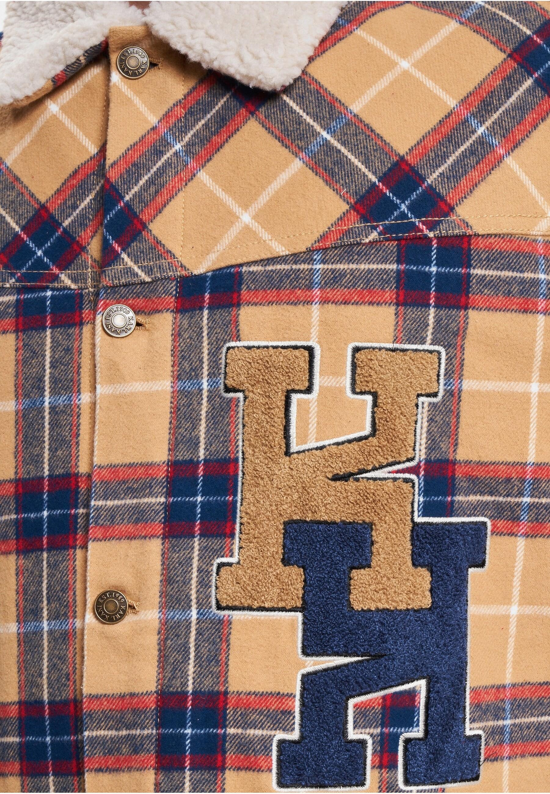 Karl Kani Allwetterjacke »Karl Kani Herren Woven Retro Heavy Flannel Shirt Jacket«, (1 St.), ohne Kapuze