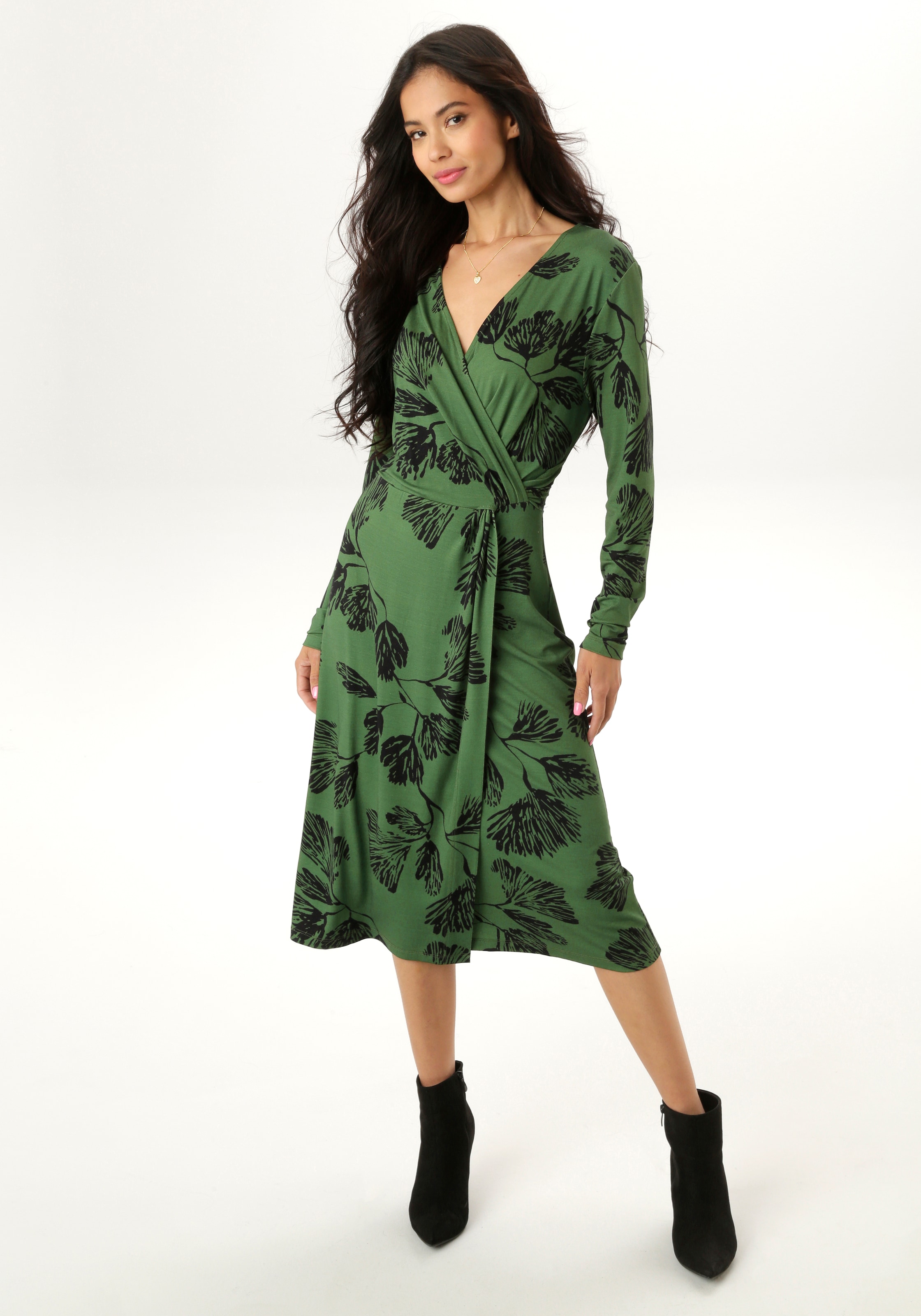 Aniston SELECTED Jerseykleid, in Wickeloptik - NEUE KOLLEKTION