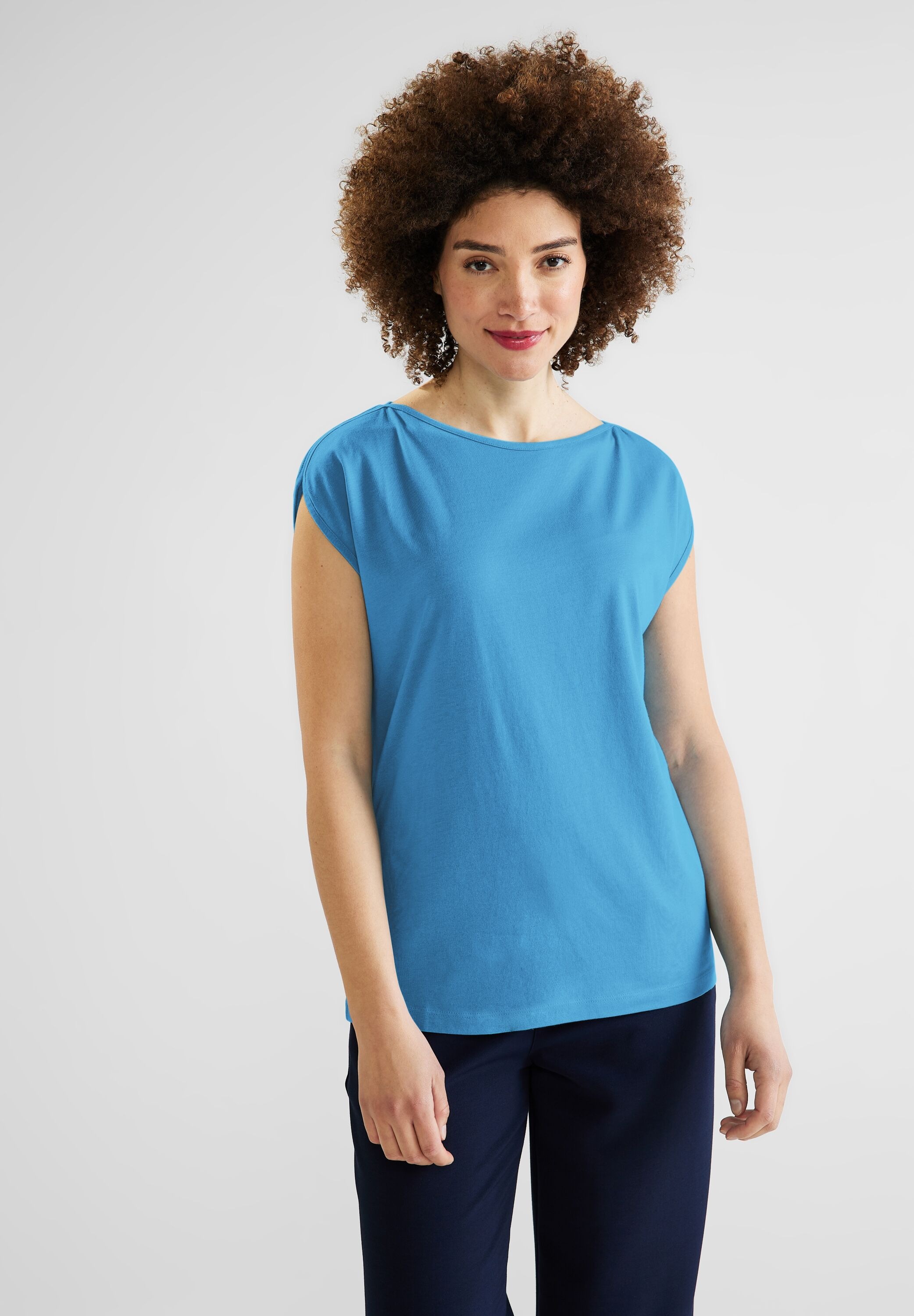 STREET ONE T-Shirt, mit U-Boot-Ausschnitt