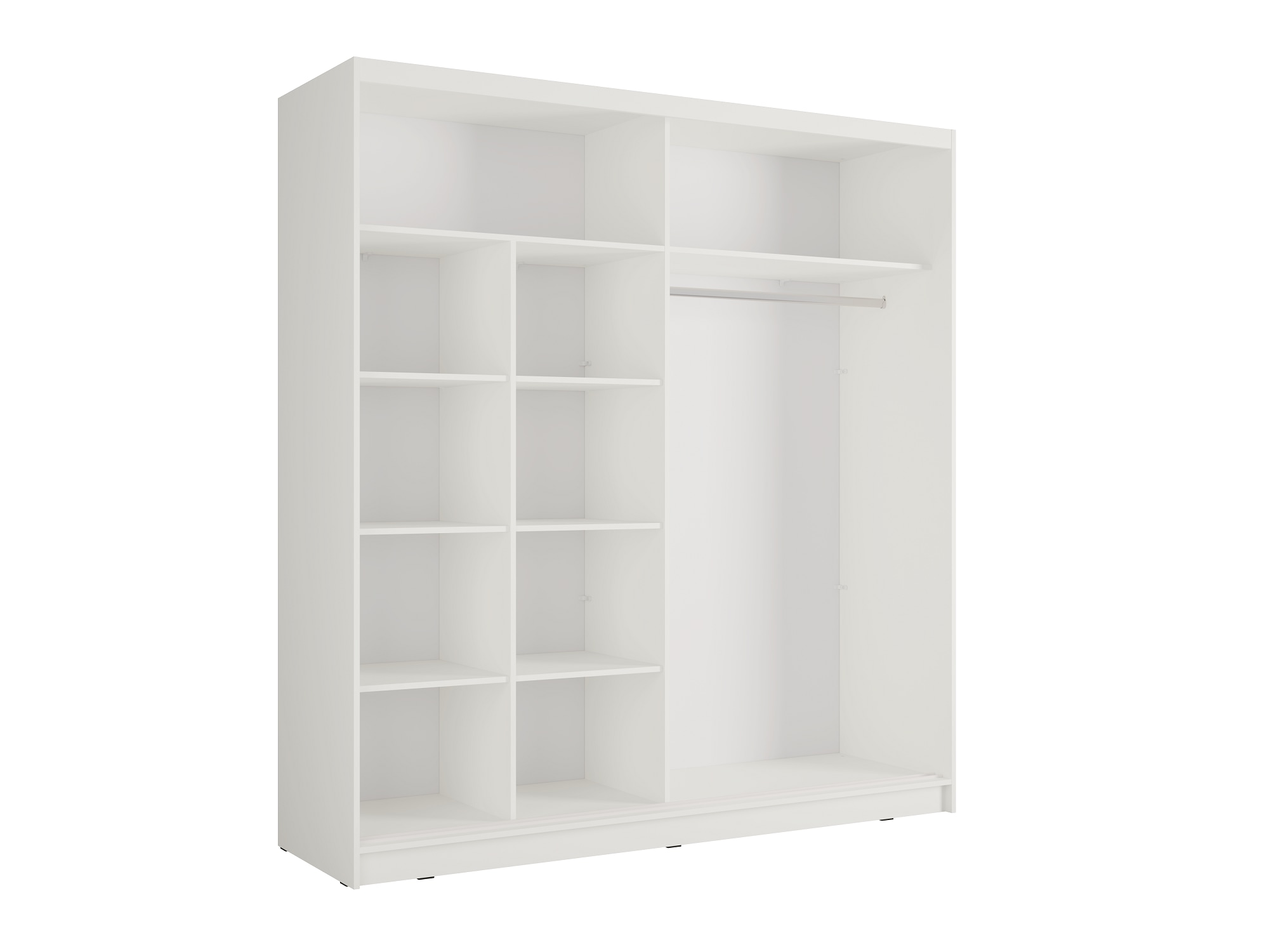 Home affaire Kleiderschrank »VILLEFRANCHE modern mit viel Stauraum, Fächer & Kleiderstange, Spiegel« Garderobe in 3 Breiten (155, 205, 248 cm), erhältlich in 3 Farben