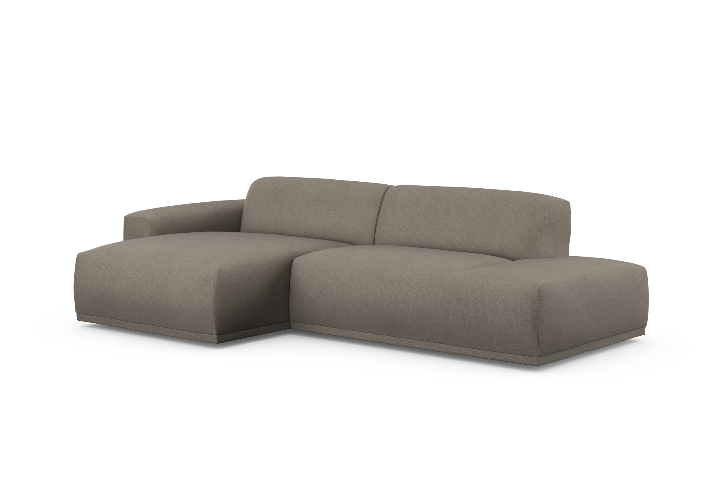 TRENDMANUFAKTUR Ecksofa Braga, aus 2 Teilen, moderner Cord-Stoff