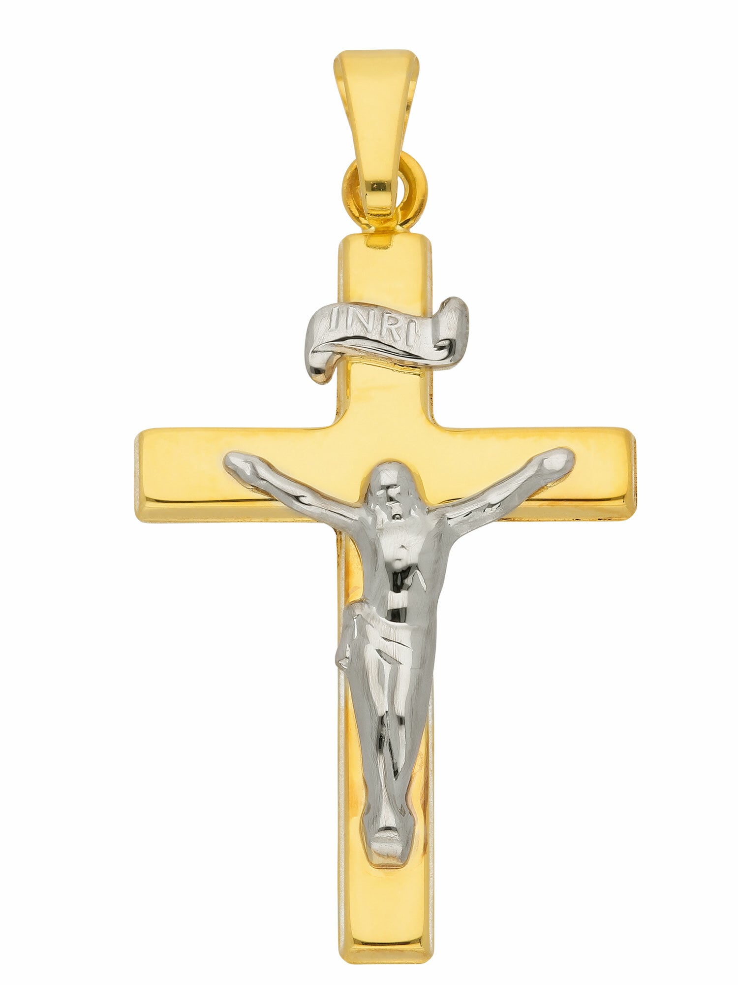 Adelia´s Kettenanhänger »585 Gold Kreuz Anhänger Korpus«, Goldschmuck für Damen & Herren