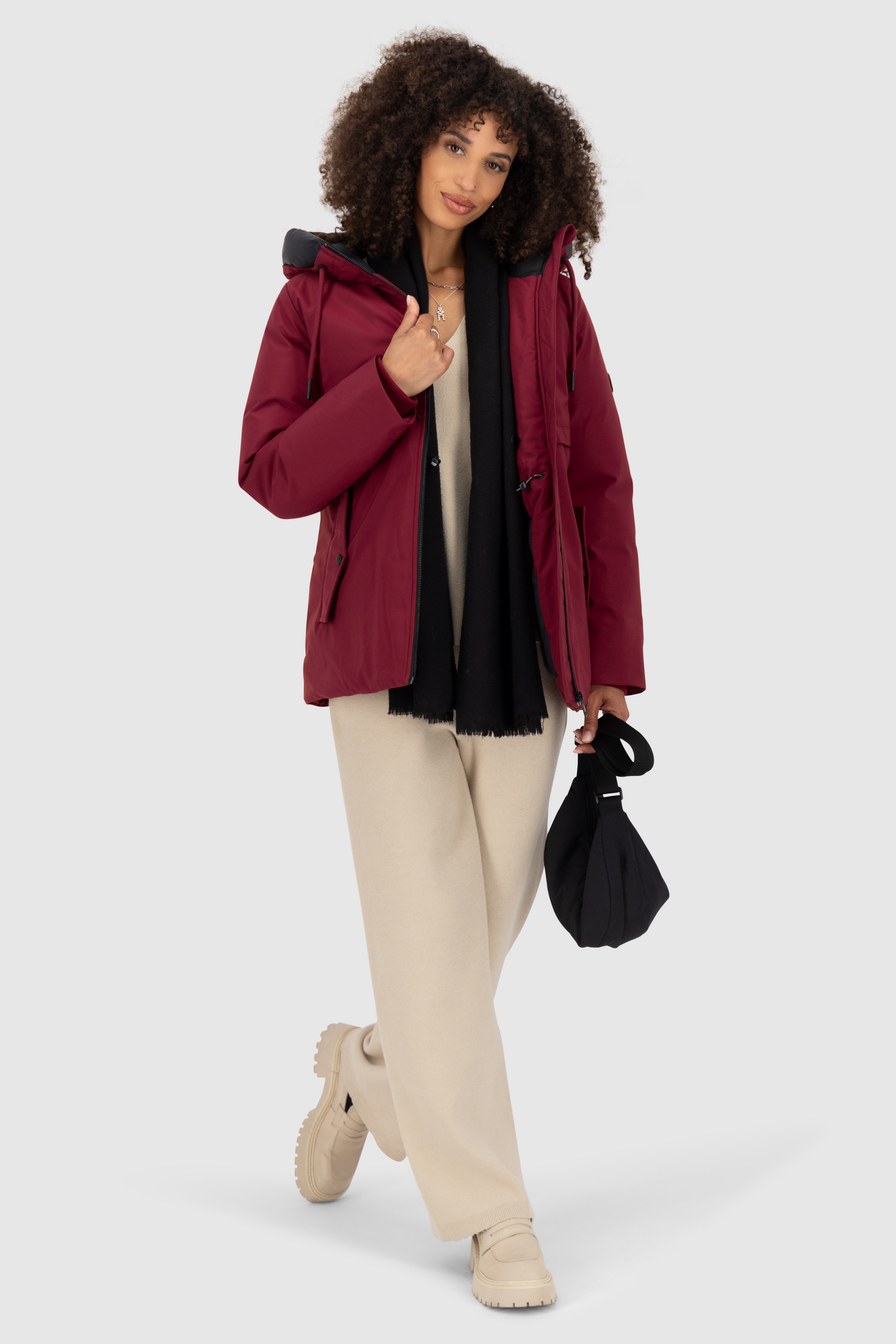 Alife & Kickin Winterjacke »Damen CicelyAK A«, Kurze warme Damenwinterjacke mit gefütterter Kapuze