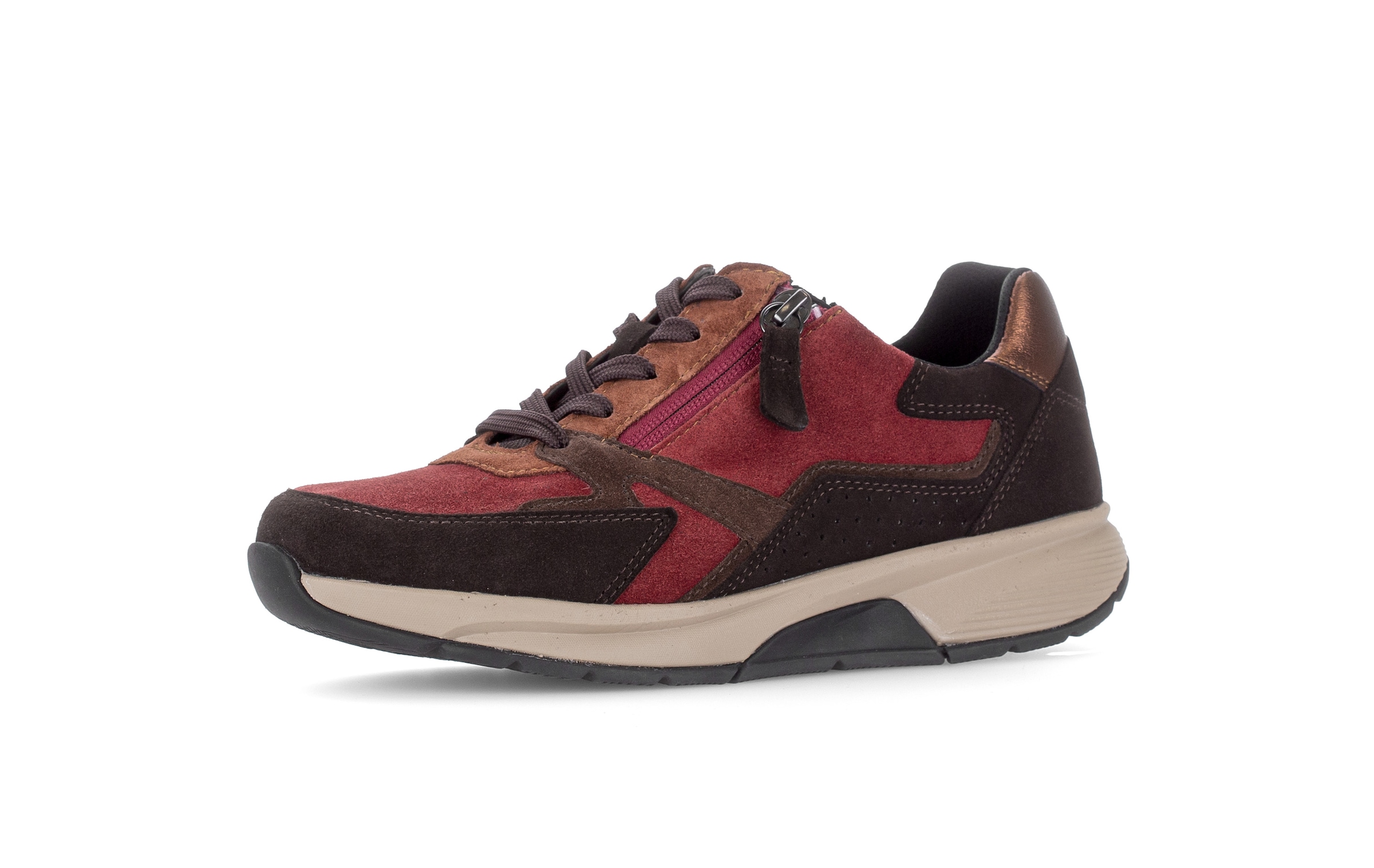 rollingsoft Keilsneaker Halbschuh, Schnürer mit Kontrastbesätzen