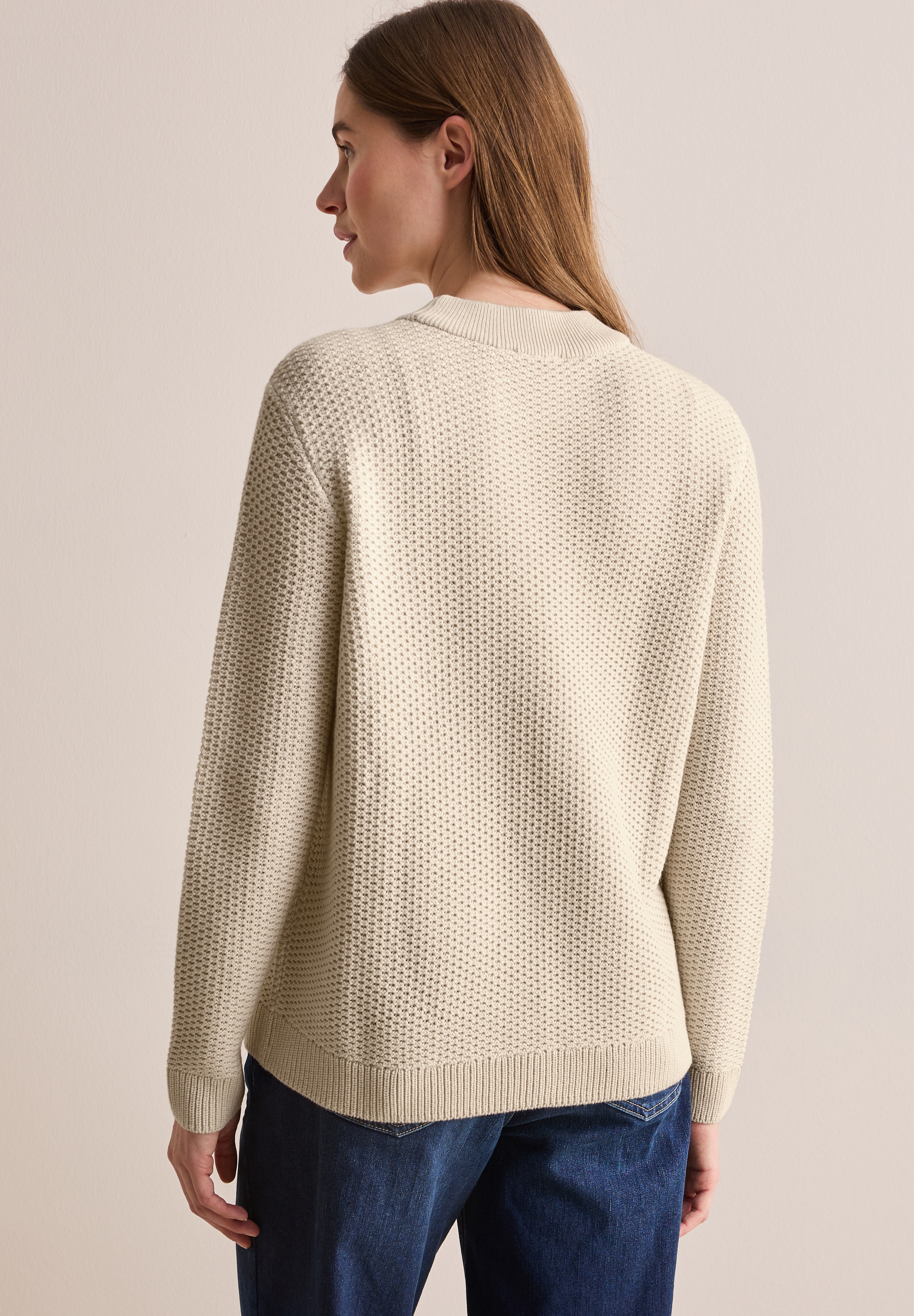 Cecil Strickpullover, bestehend aus einem Materialmix günstig online kaufen