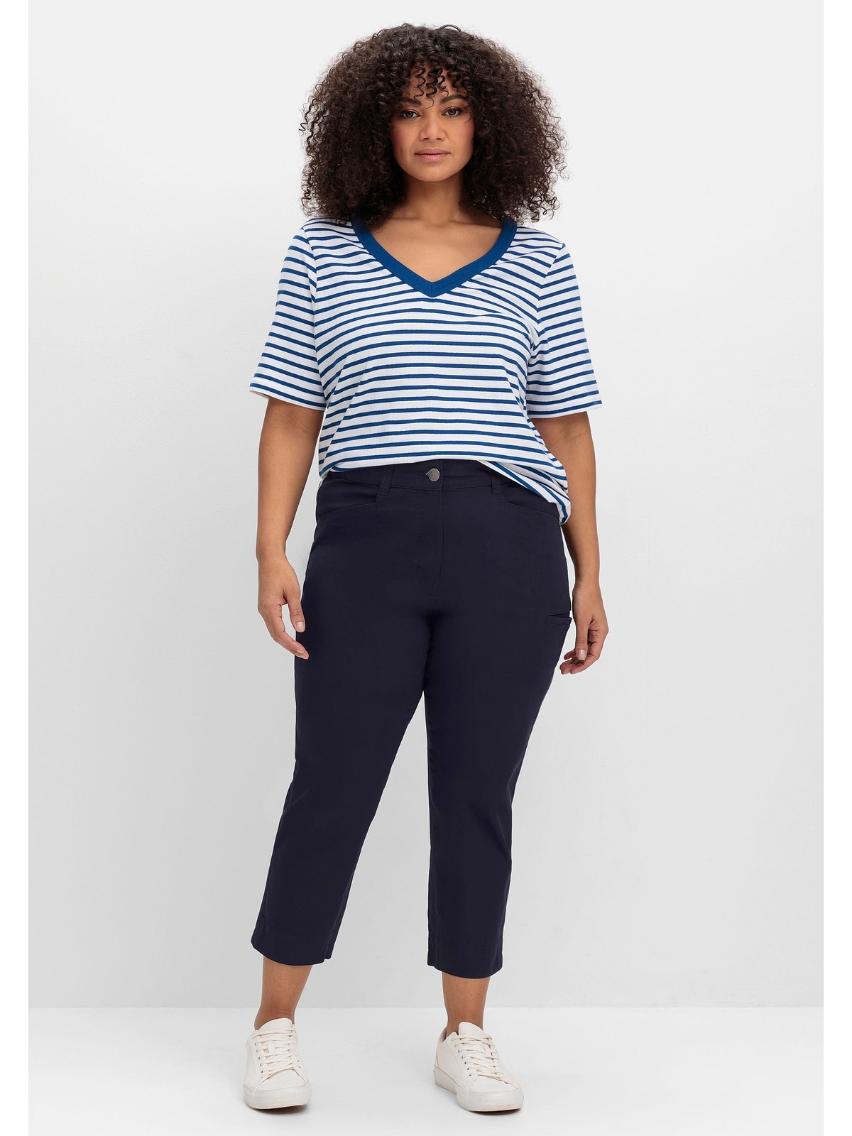 Sheego Cargohose "Große Größen", in 7/8-Länge, mit Teilgummibund günstig online kaufen