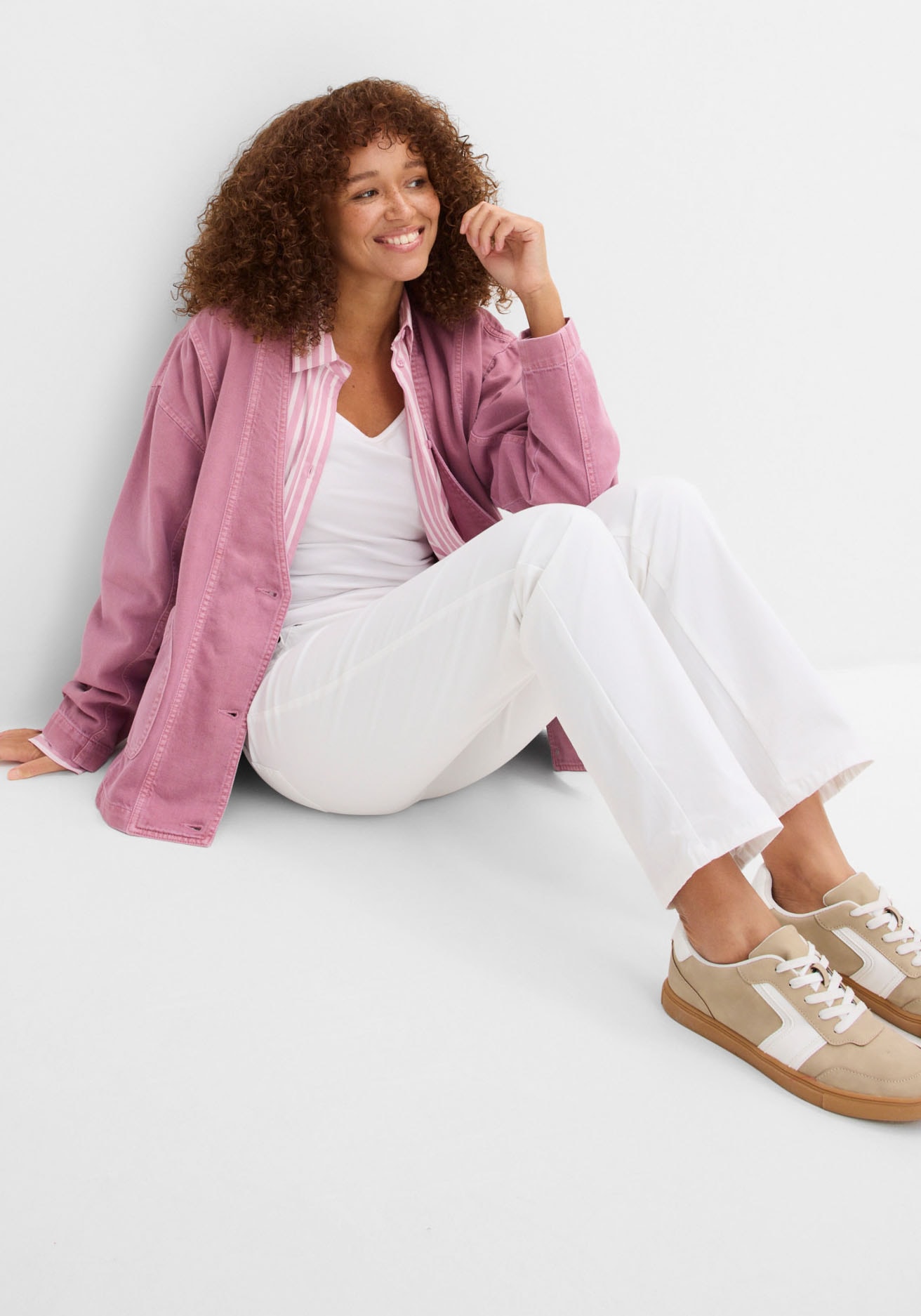 bonprix Schlupfhose »Twill Treggings aus elastischem Baumwoll-Mix«  aus elastischem Baumwoll-Mix, Regular Fit, gerades Bein