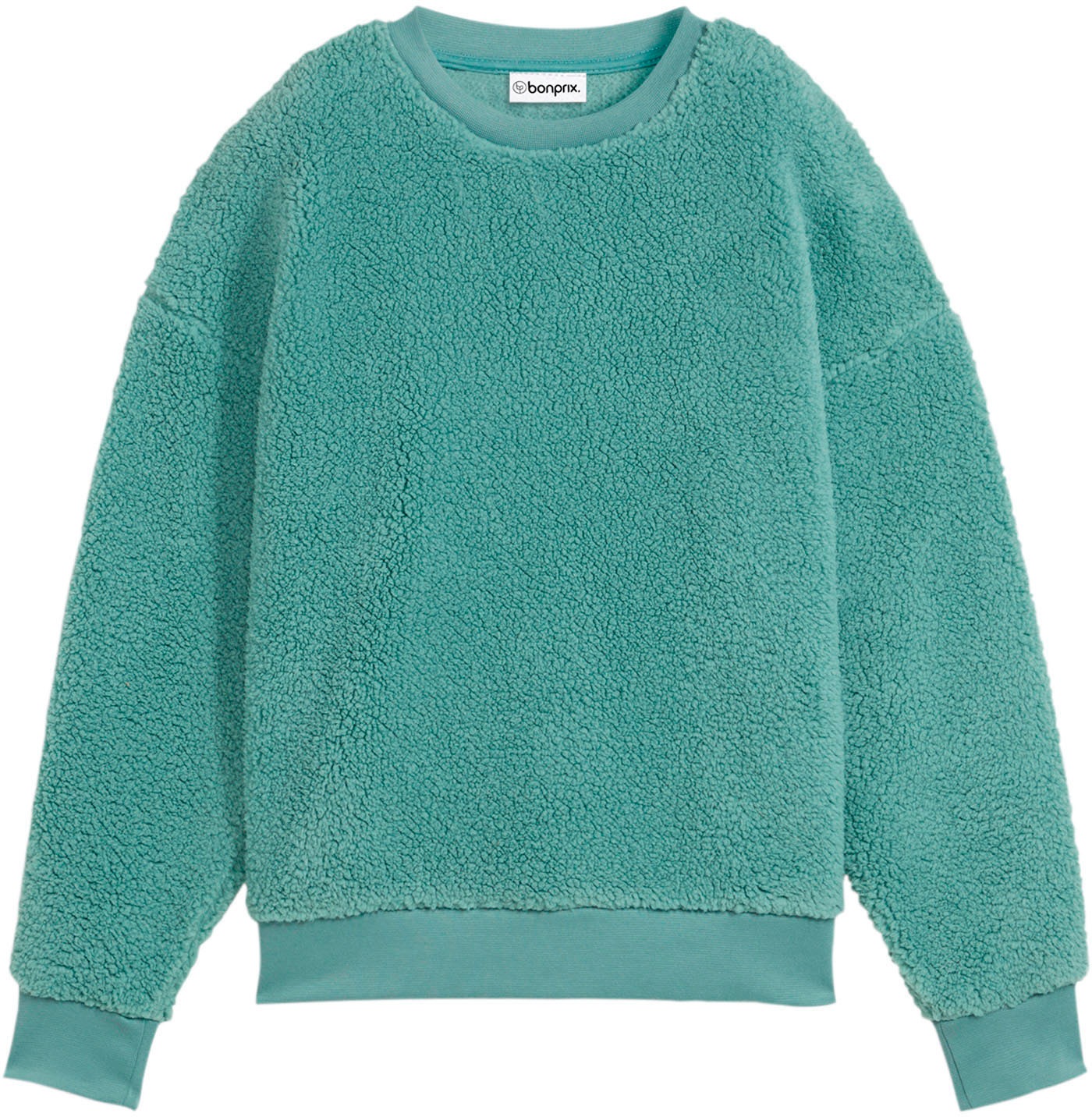 bonprix Fleecepullover »Teddy-Fleecepullover«, Oversize-Passform, mit Teddy-Obermaterial, aus Polyester
