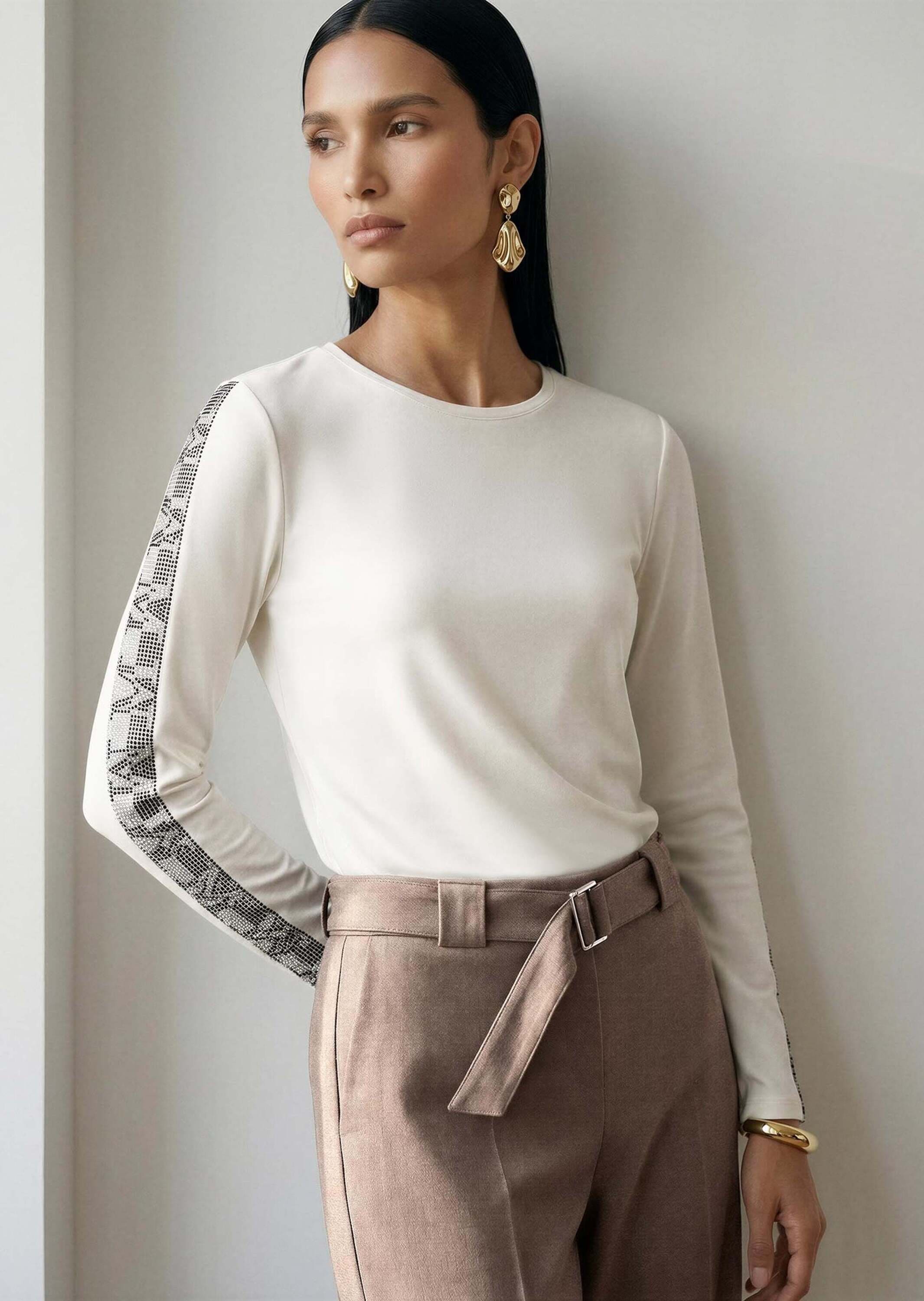 MADELEINE Langarmshirt »Shirt Langarmshirt mit Strassband«