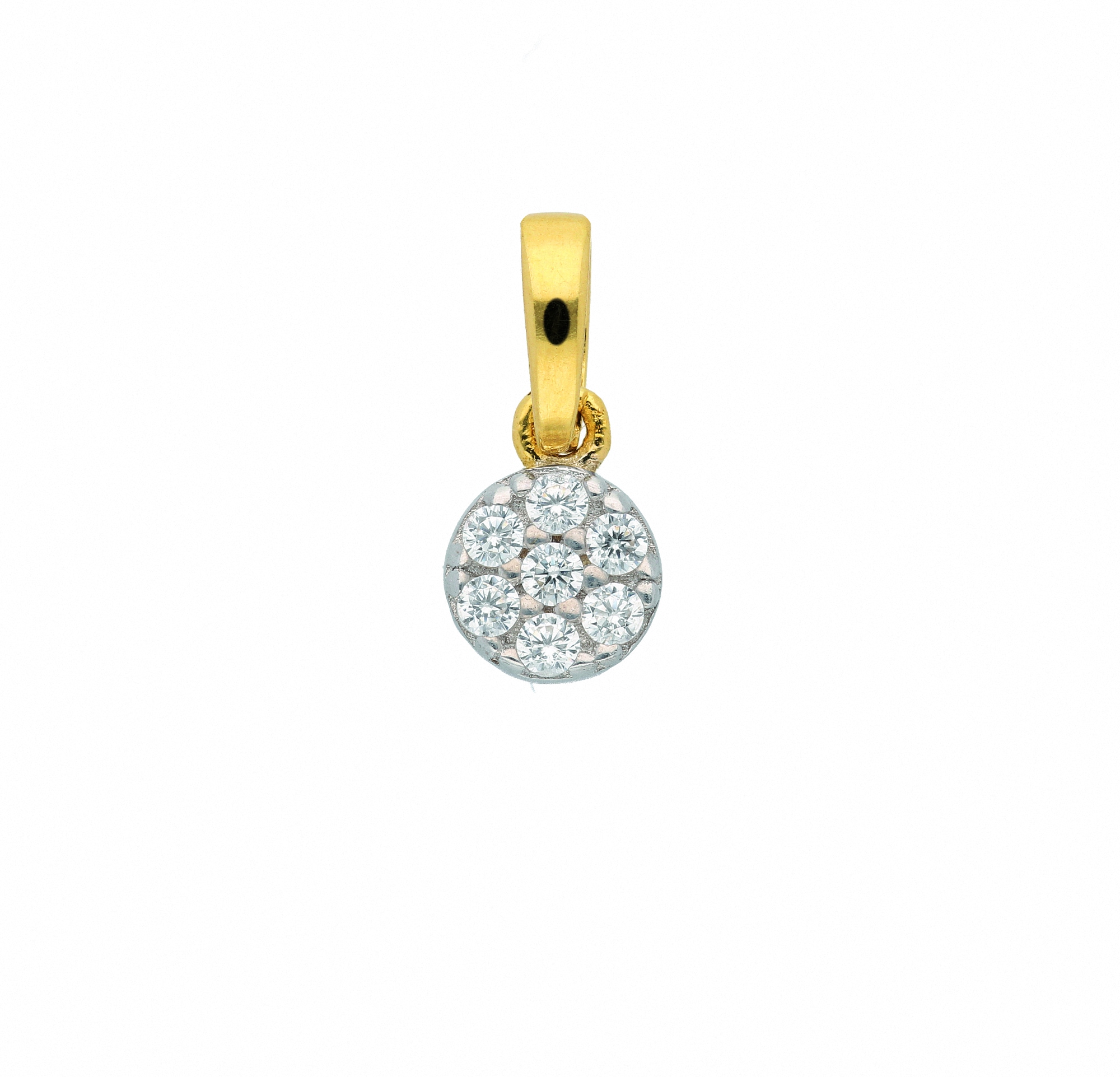 Kettenanhänger »Damen Goldschmuck 333 Gold Anhänger mit Zirkonia Ø 4,8 mm«, mit...