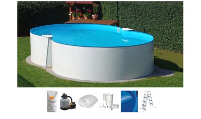 Clear Pool Achtformpool, (Set), 7-tlg., BxLxH: 420x650x120 cm, weiß kaufen