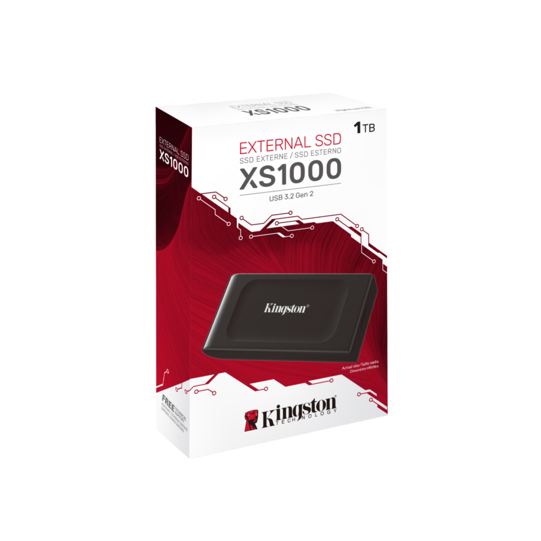 Kingston externe SSD »1TB XS1000 External USB 3.2 Gen 2 Portable Solid State Drive«