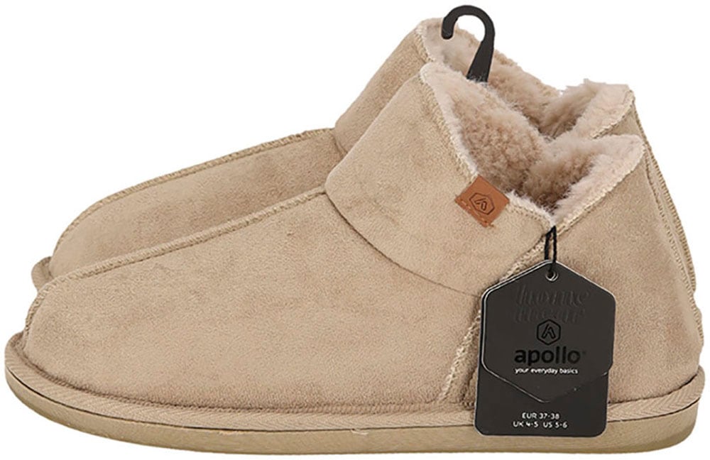 Apollo Hausschuh "LADIES HOME BOOTS SUEDE", mit Logoprägung und kuscheligen günstig online kaufen