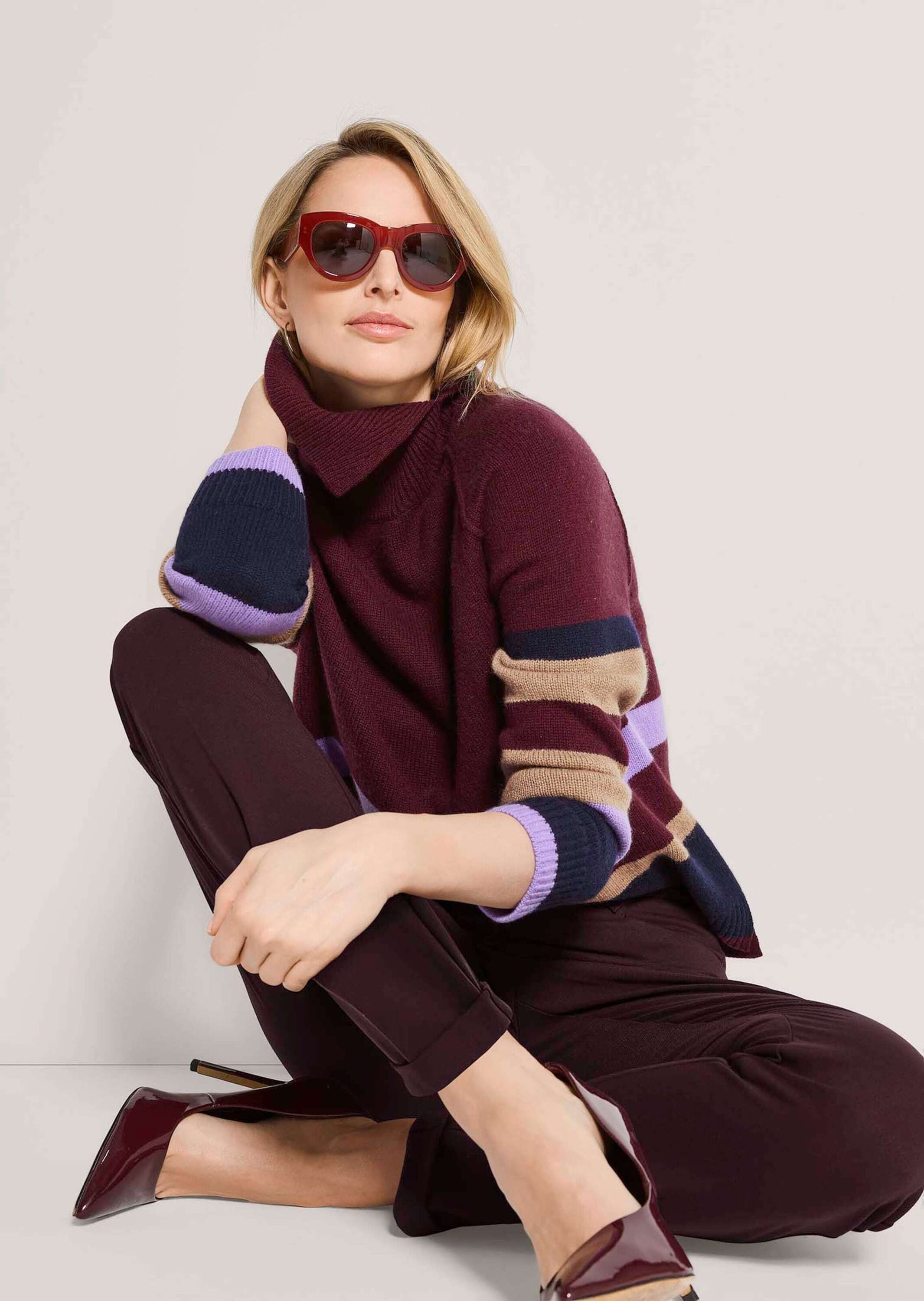 MADELEINE Longpullover »Pullover Asymmetrischer Rollkragenpullover«