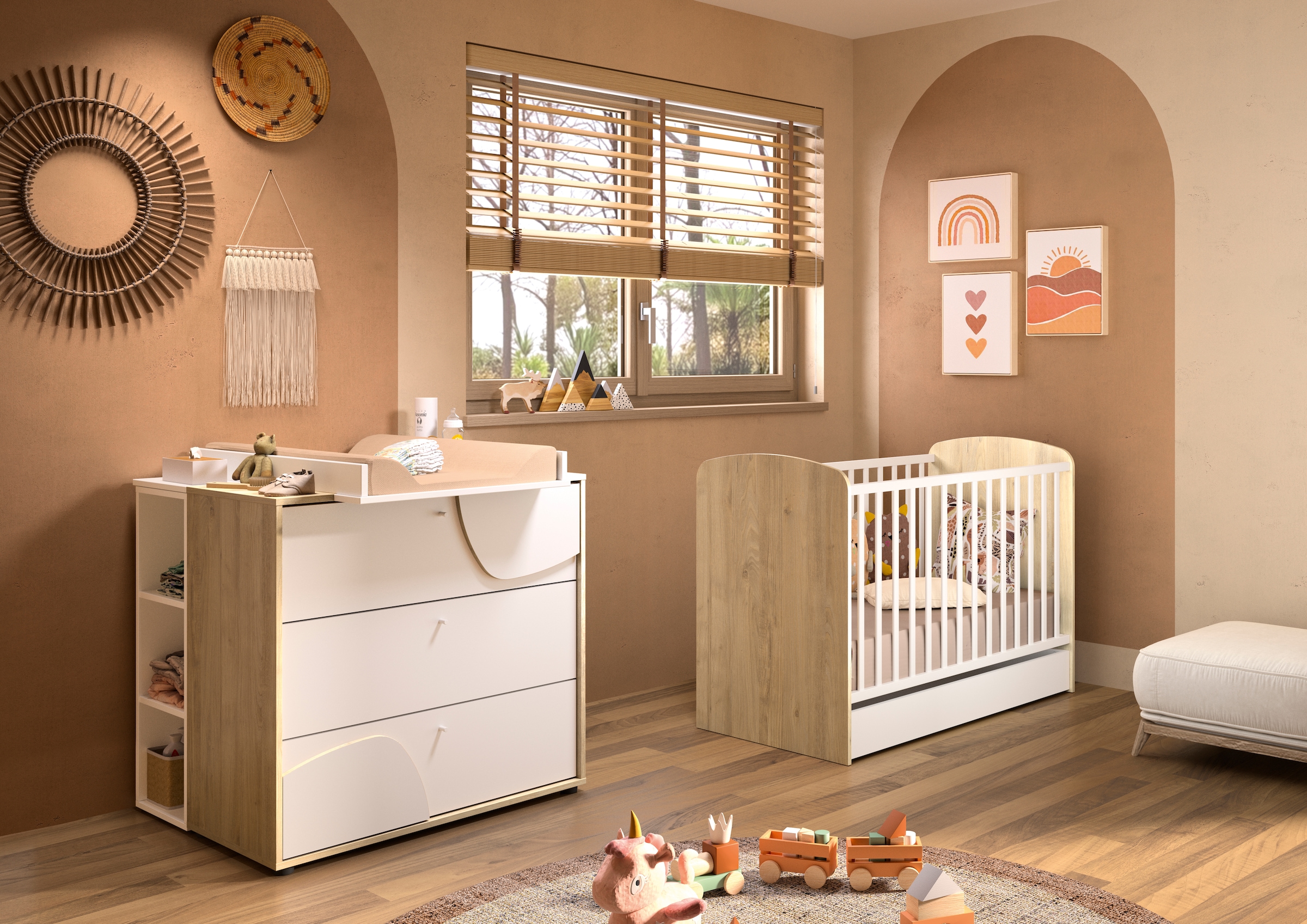 Galipette Babyzimmer-Komplettset "BASILE SET N3 5 tlg" 5 tlg. tlg. günstig online kaufen