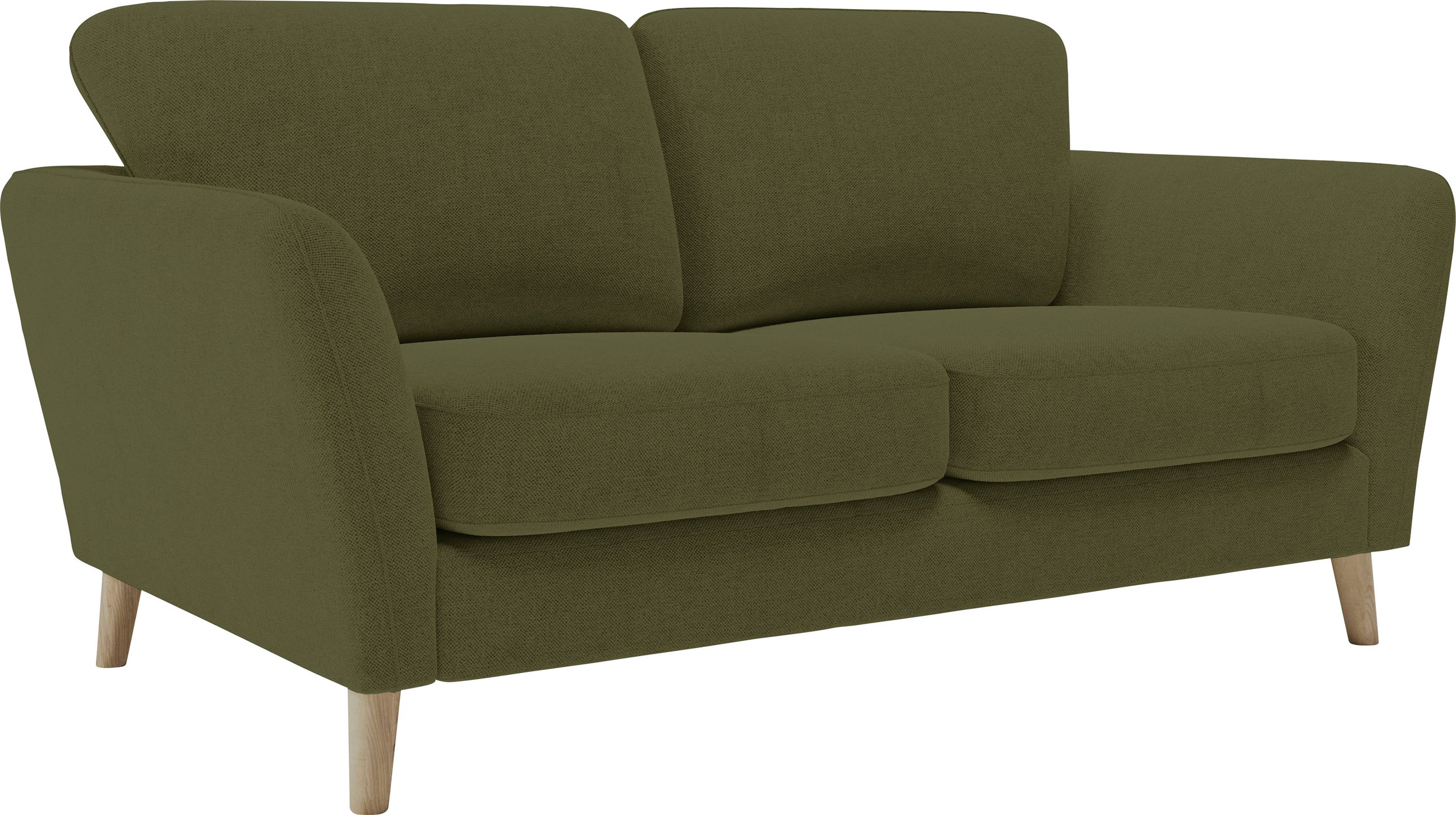 OTTO home 2-Sitzer »MARSEILLE Kompaktsofa 170 cm, Cord, Flachgewebe, Struktur, Webstoff« mit Massivholzbeinen aus Eiche, verschiedene Bezüge und Farbvarianten