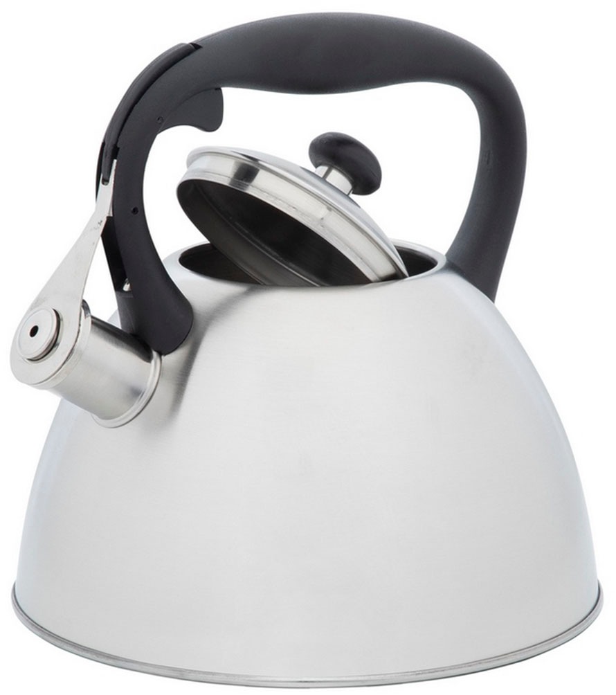 RESTO Kitchenware Wasserkessel »Gemini, Flötenkessel 3 l mit wärmespeicherndem Boden im Geschenkkarton«, Edelstahl, (1 tlg.), mit ergonomischem, wärmeableitenden Bakelit-Griff