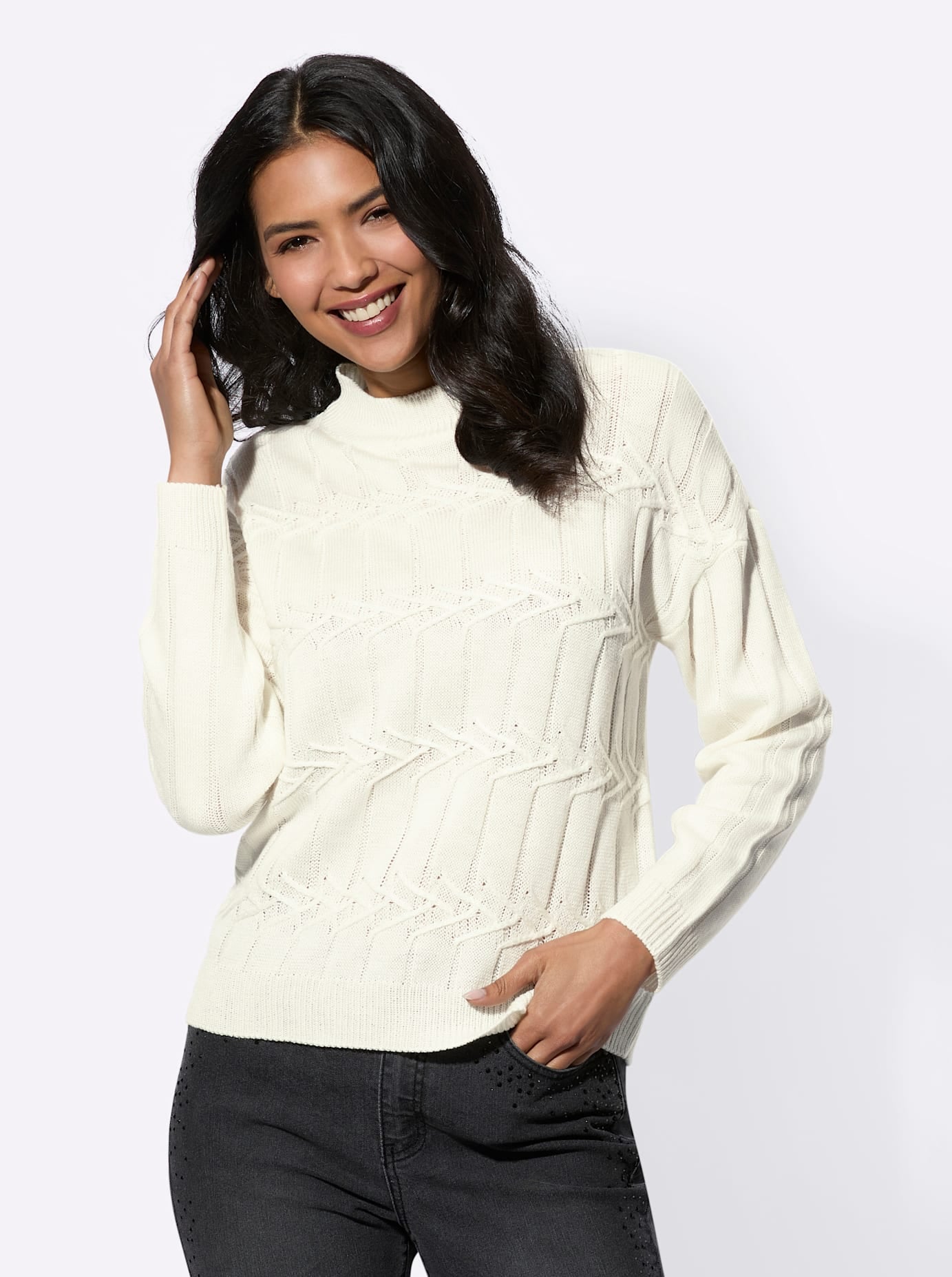 Classic Basics Stehkragenpullover "Langarm-Pullover" günstig online kaufen