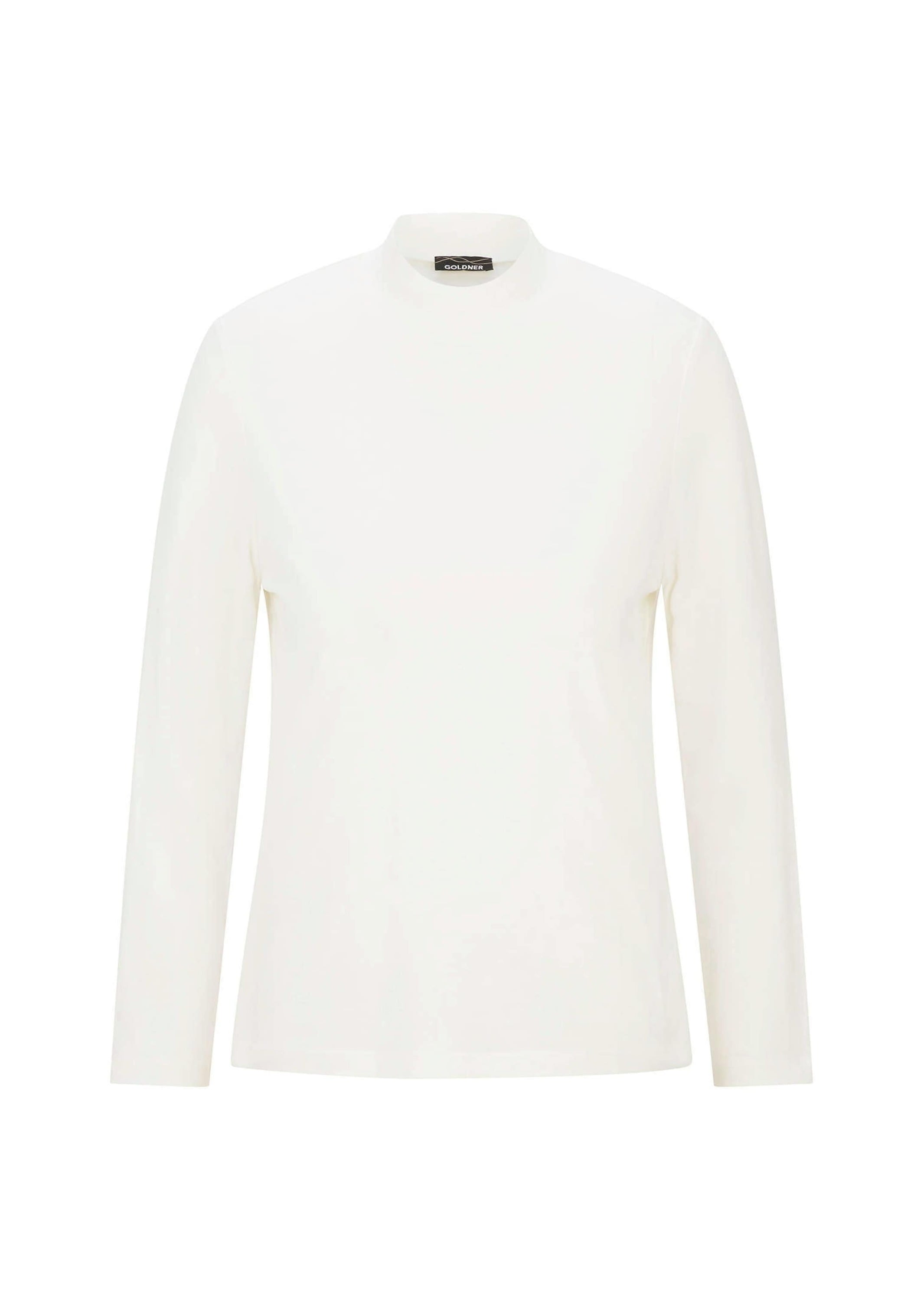 GOLDNER Kurzarmshirt "Baumwollshirt mit Langarm" stretchbequemer Baumwolljersey