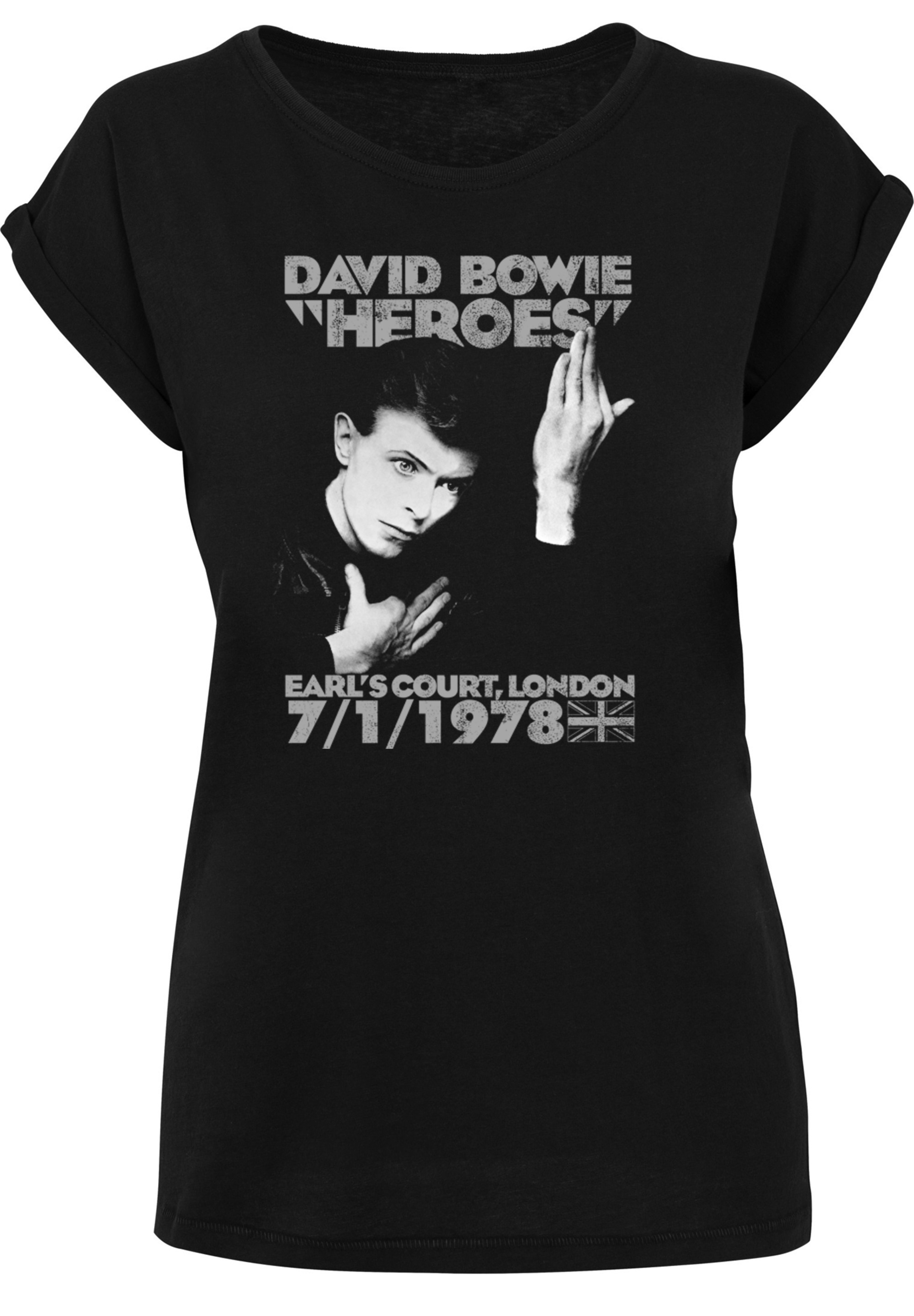 F4NT4STIC T-Shirt »David Bowie Earls Court Heroes«, Print
