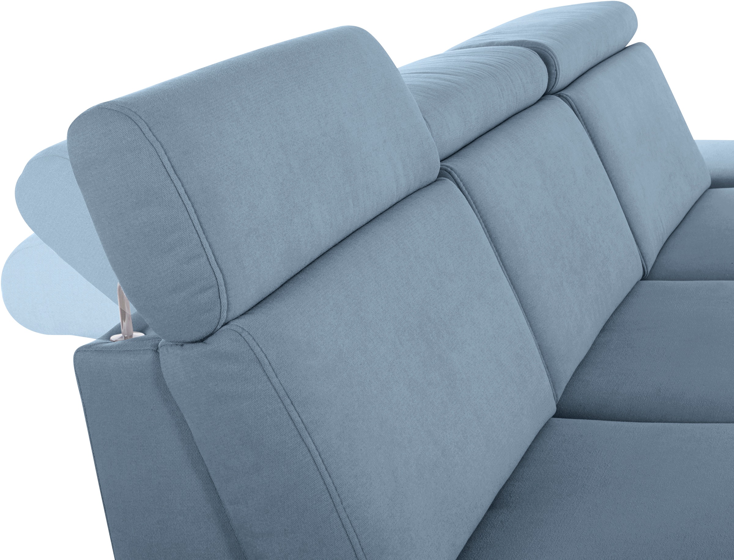 sit&more Ecksofa »Brisbane L-Form«, Fußhöhe 15 cm, inklusive Sitztiefen-, Armteil- und Kopfteilverstellung