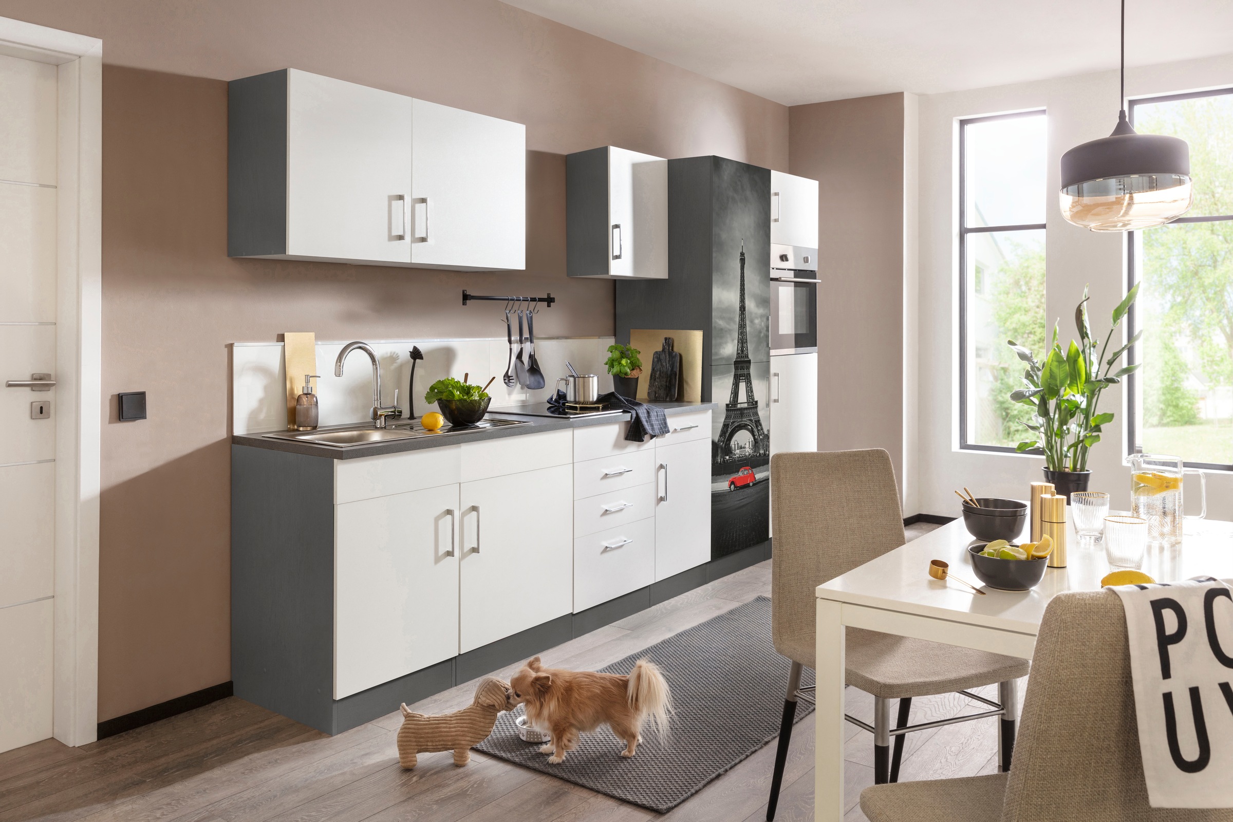 KOCHSTATION Küchenzeile "KS-Paris – Küchen mit einzigartigen Fotomotiven au günstig online kaufen