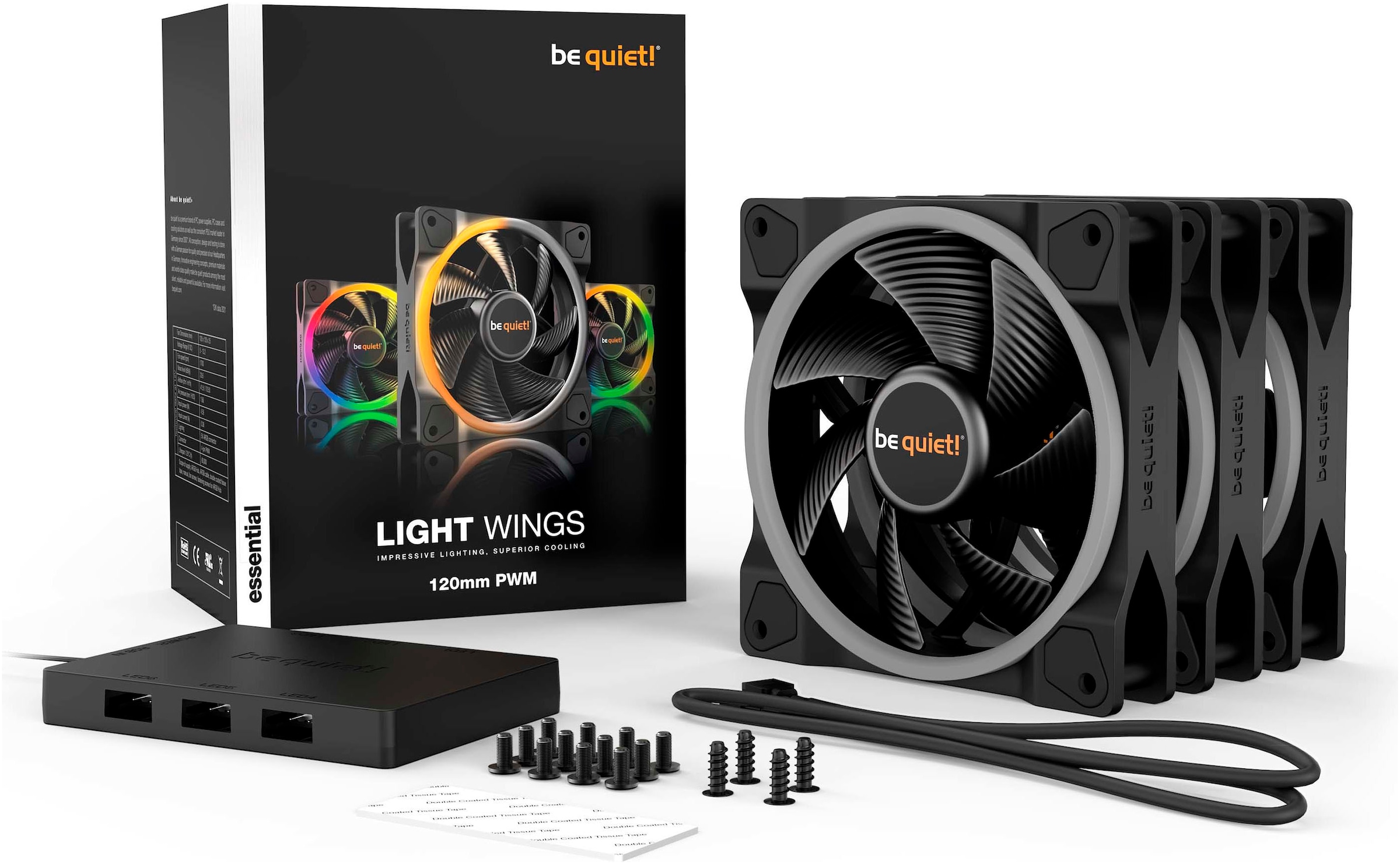 be quiet! Gehäuselüfter »Light Wings  120mm PWM Triple Pack«