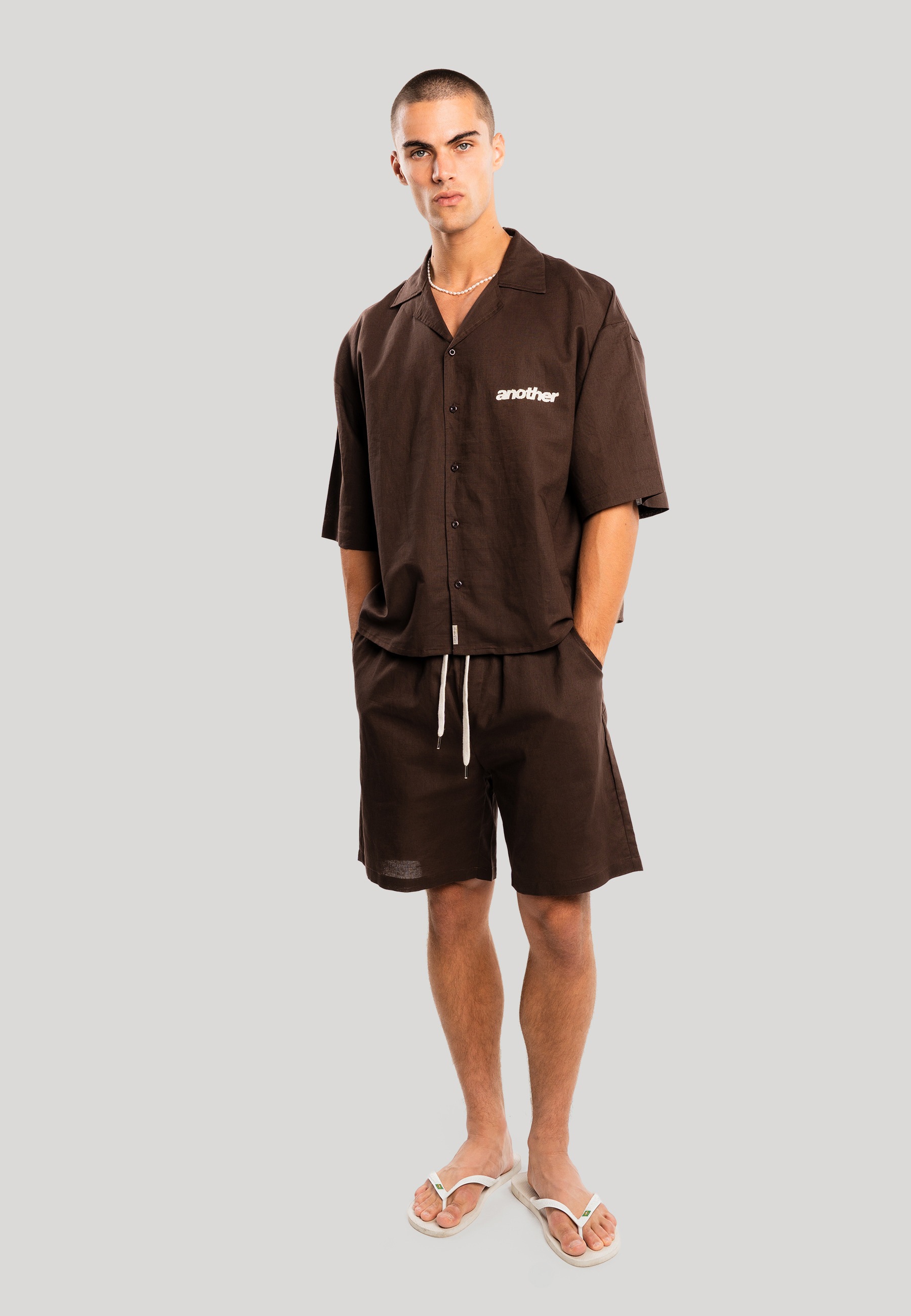 Another Cotton Lab Kurzarmshirt »Another Cotton Lab Another Linen Short Sleeve Shirt« 1