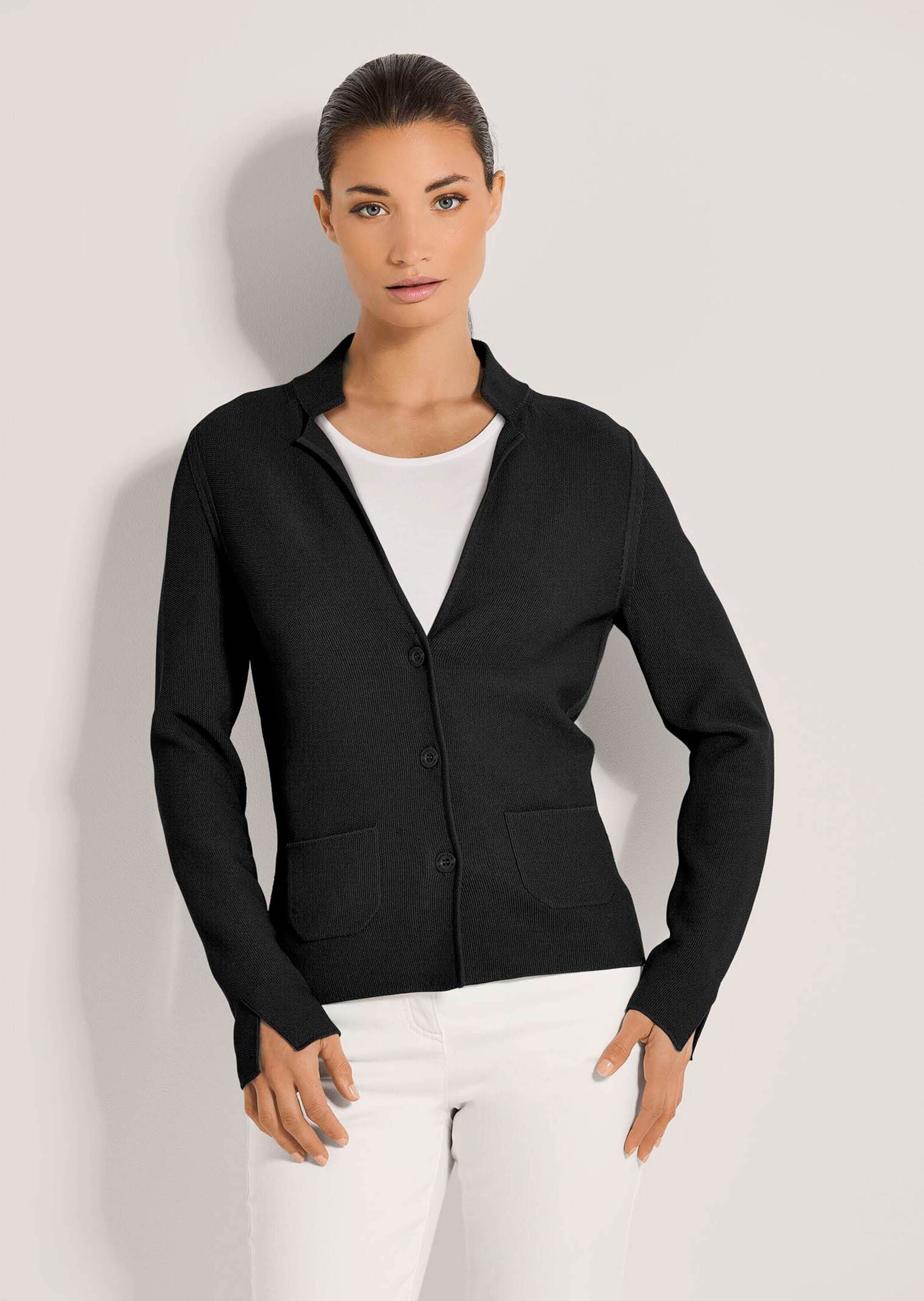 MADELEINE Strickjacke »Strickblazer Schlanker Strickblazer mit langen Ärmeln«