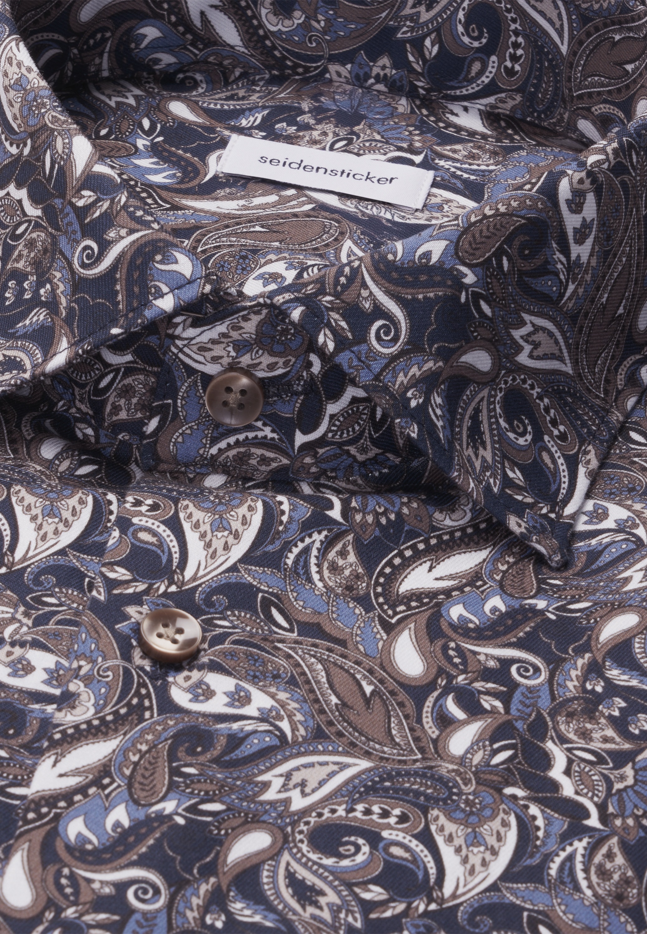 seidensticker Businesshemd »Schwarze Rose« Regular 1/1 Kentkragen Druck