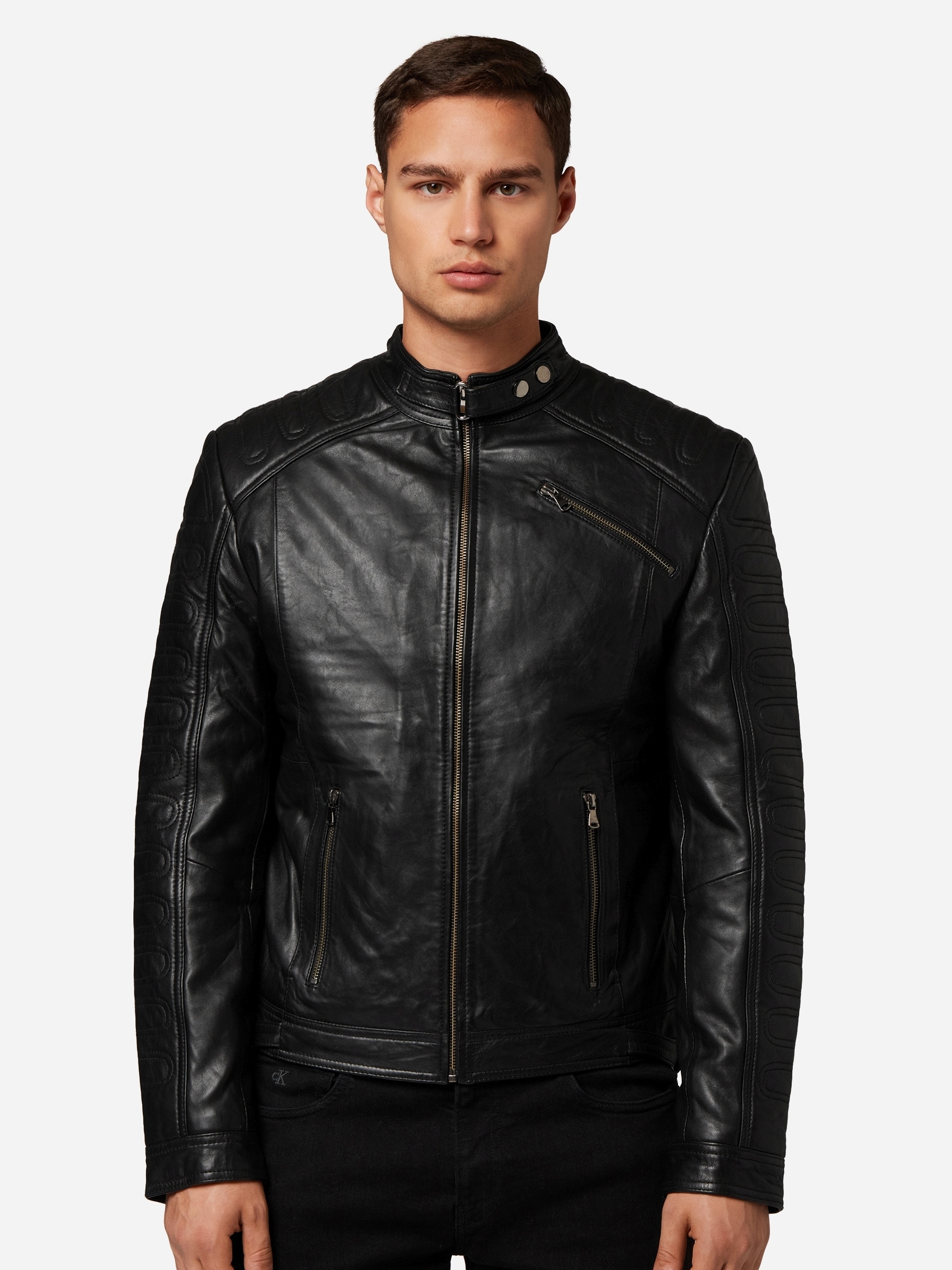 RICANO Bikerjacke »Lederjacke 410« ohne Kapuze Handgefertigt aus echtem Leder