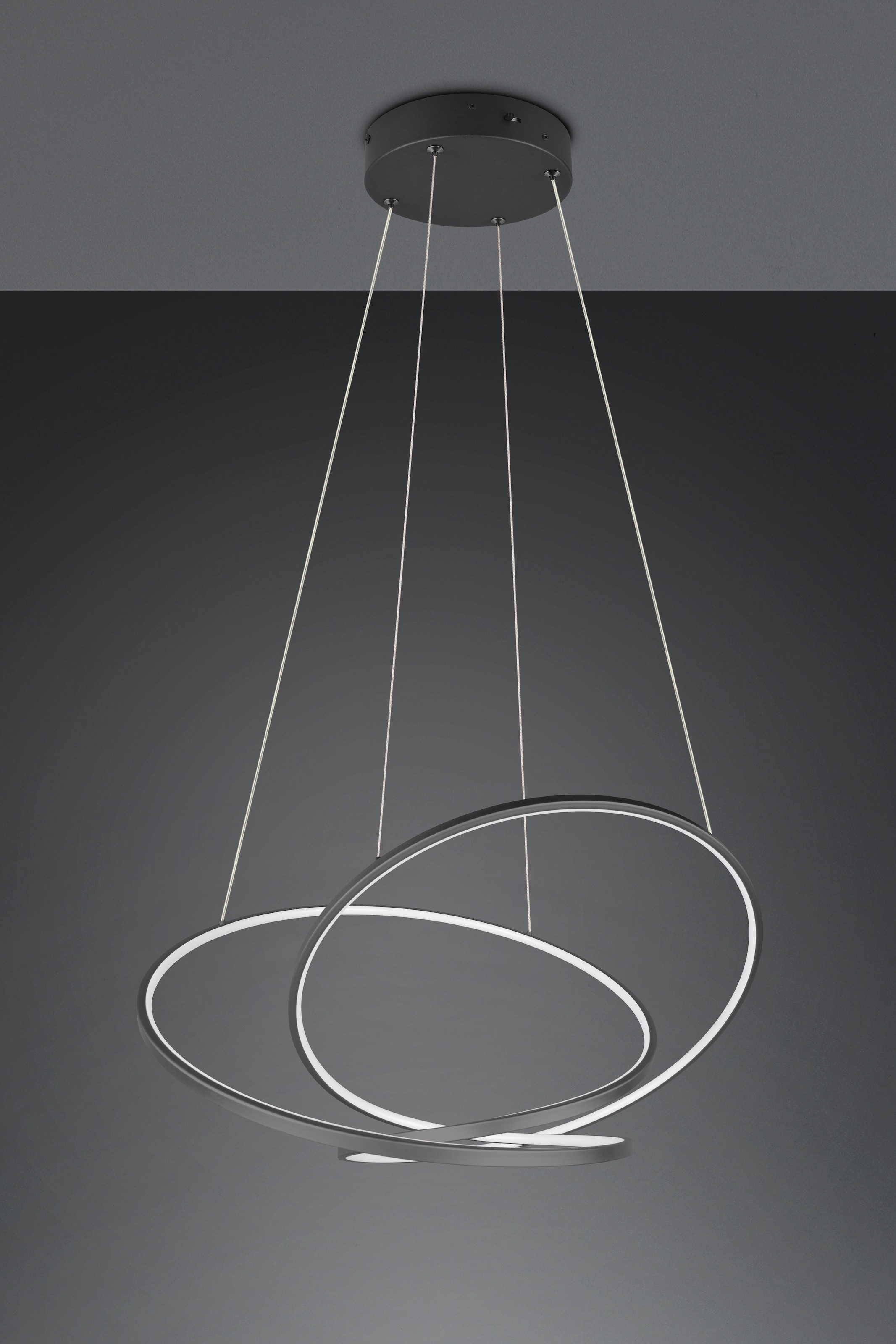 TRIO Leuchten LED Pendelleuchte »DARVIN, LED Hängelampe 52W 6700 Lumen, dimmbar, Lichtfarbe einstellbar«, 1 flammig, Leuchtmittel LED-Board | LED fest integriert, CCT 2300/3000/4000K warmweiß-kaltweiß, höhenverstellbar bis max 150cm