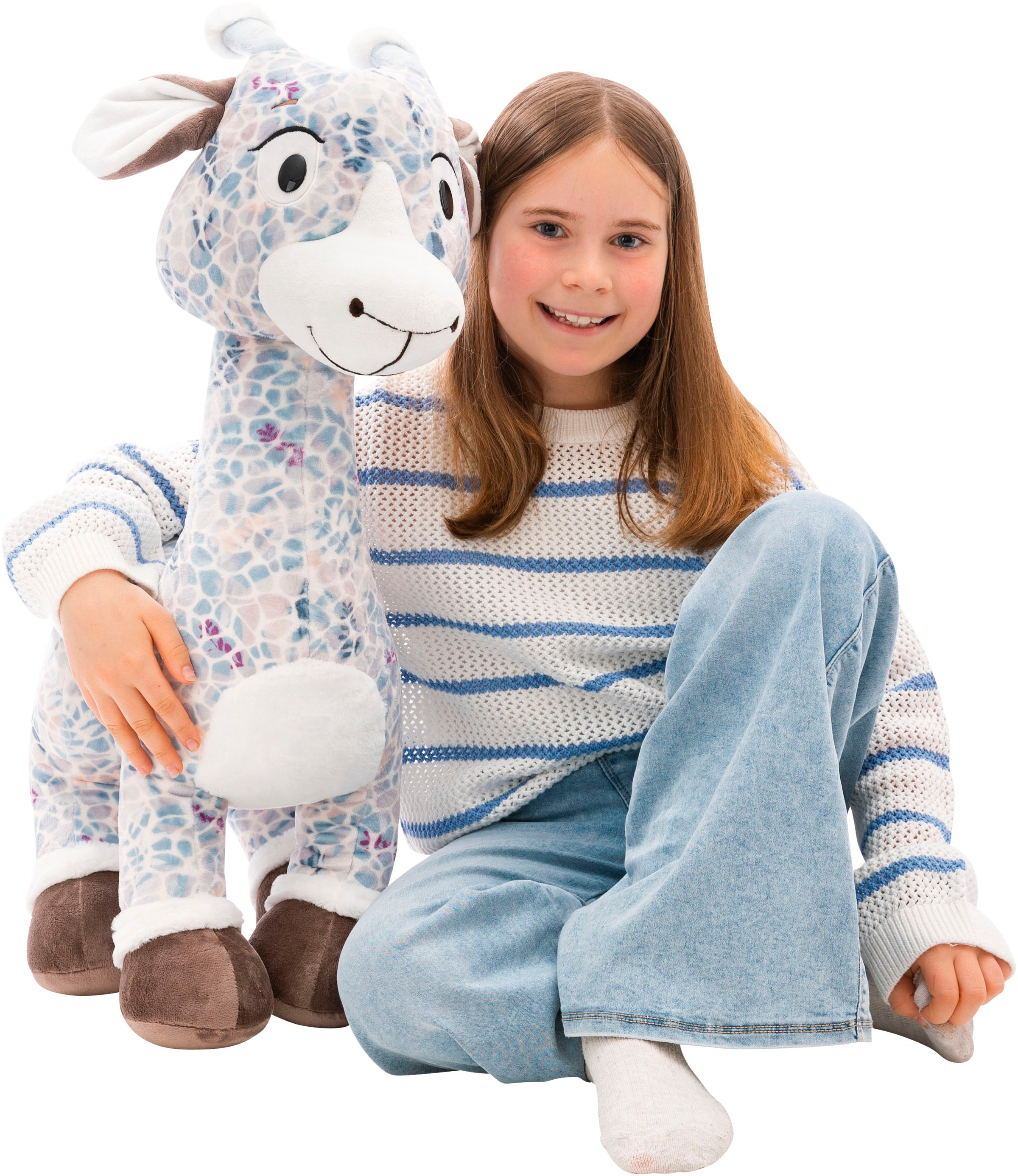 Nici Kuscheltier »Winter, Giraffe Winny Winterfur, 70 cm stehend« sitzend; enthält recyceltes Material