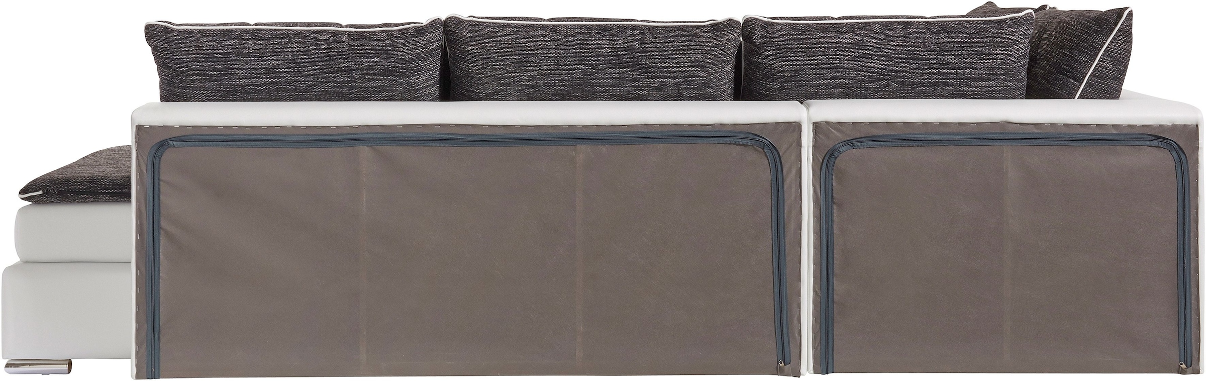INOSIGN Ecksofa »Boxspringbett Night & Day L-Form mit Dauer-Schlaffunktion o. Armlehnen«, mit Boxspring-Bettfunktion 164x200 cm und Bettkasten, Dauerschläfer!