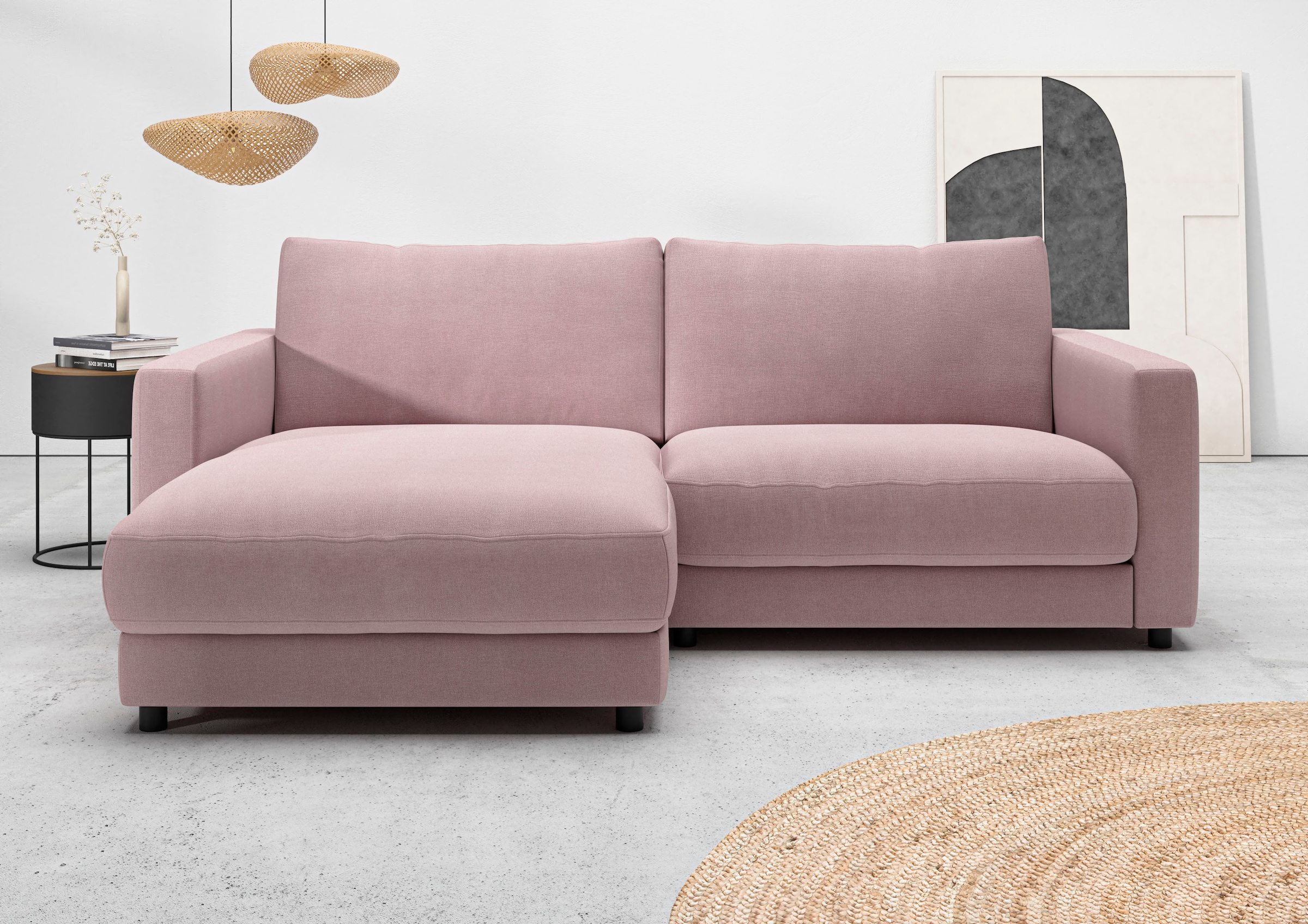 Home affaire Ecksofa "Ecksofa Jiro, L-Form, große Sitztiefe, Breite 226 cm" günstig online kaufen
