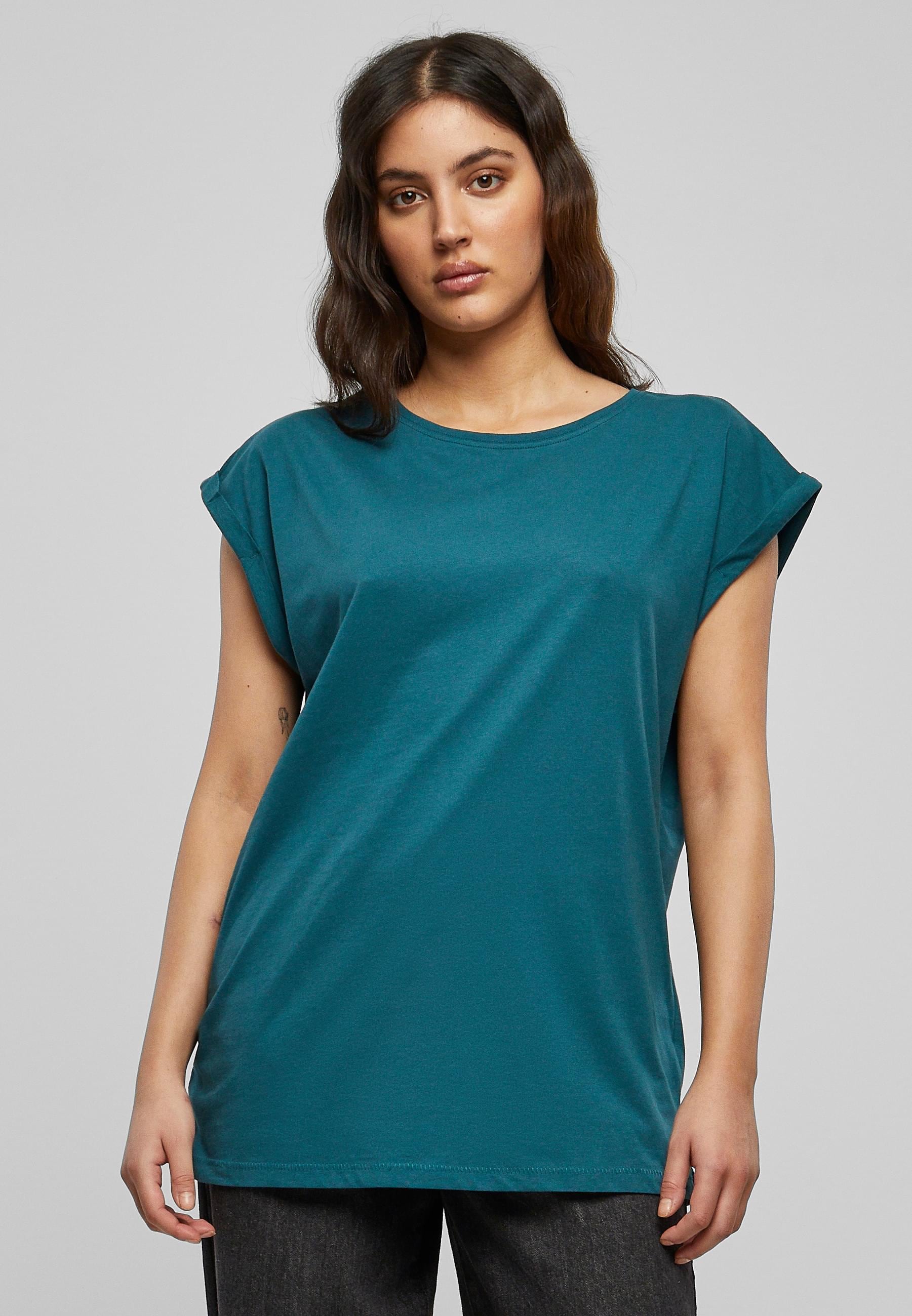 URBAN CLASSICS Kurzarmshirt »Urban Classics Damen Ladies Extended Shoulder Tee«, (1 tlg.)