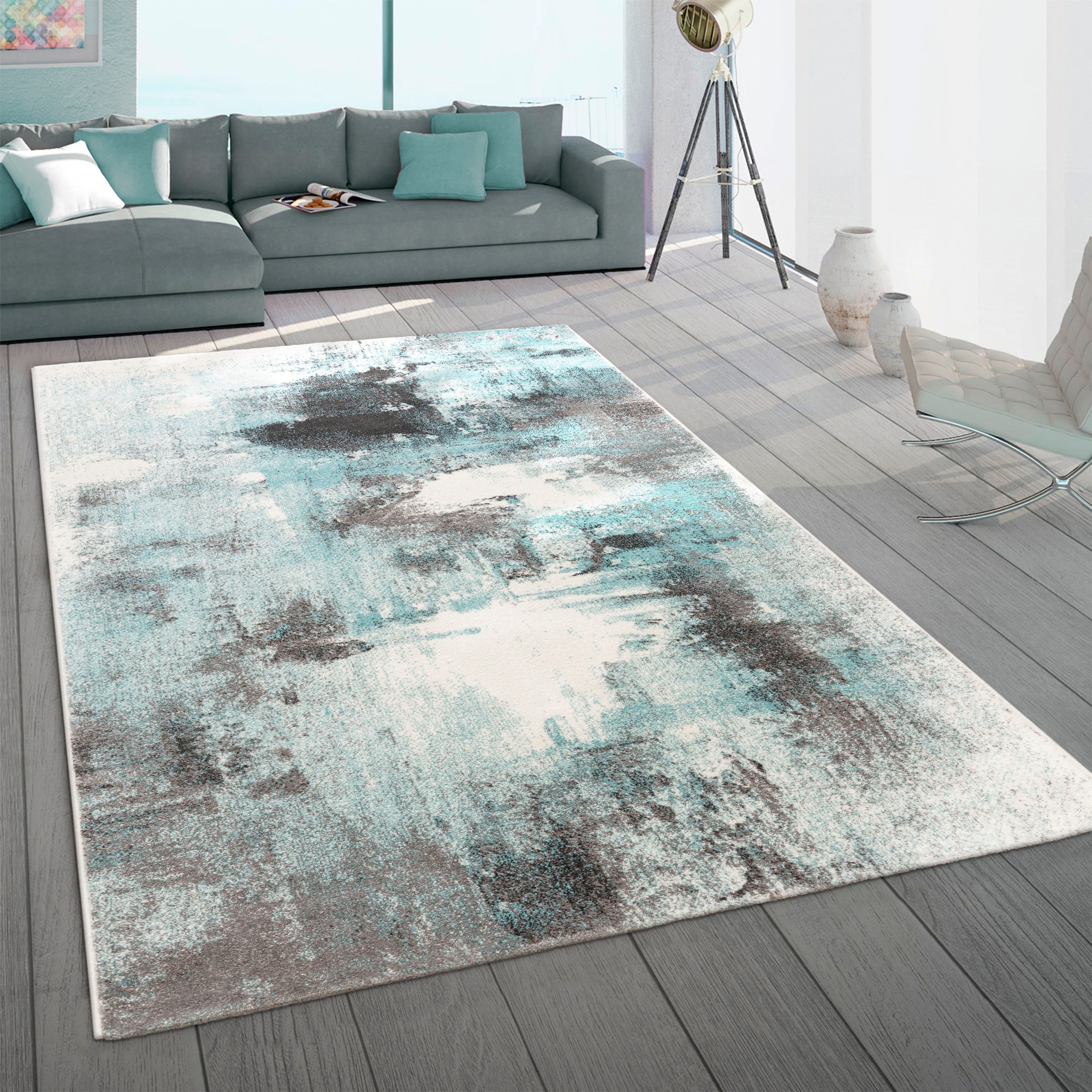 Paco Home Teppich "Mero 106" rechteckig 16 mm Höhe Kurzflor, modernes Desig günstig online kaufen