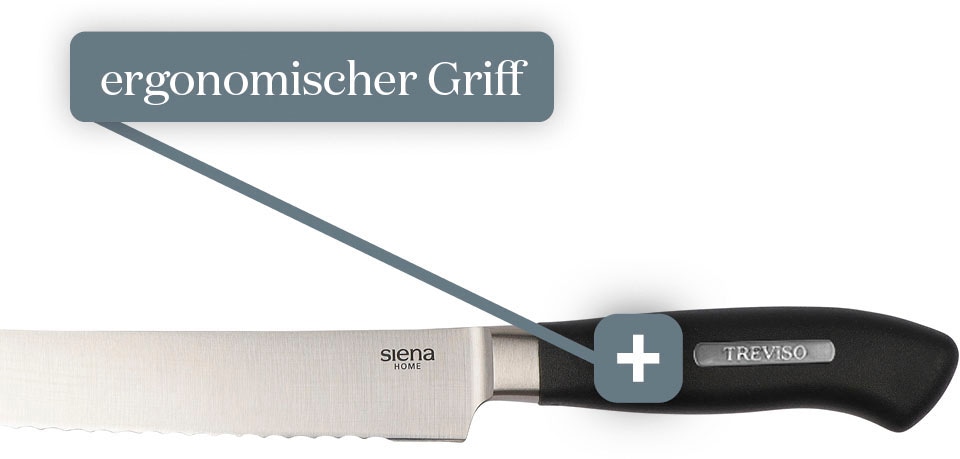 Siena Home Brotmesser »TREVISO«, (1 tlg.), mit zackigem Wellenschliff, ideal für Brot, 21 cm