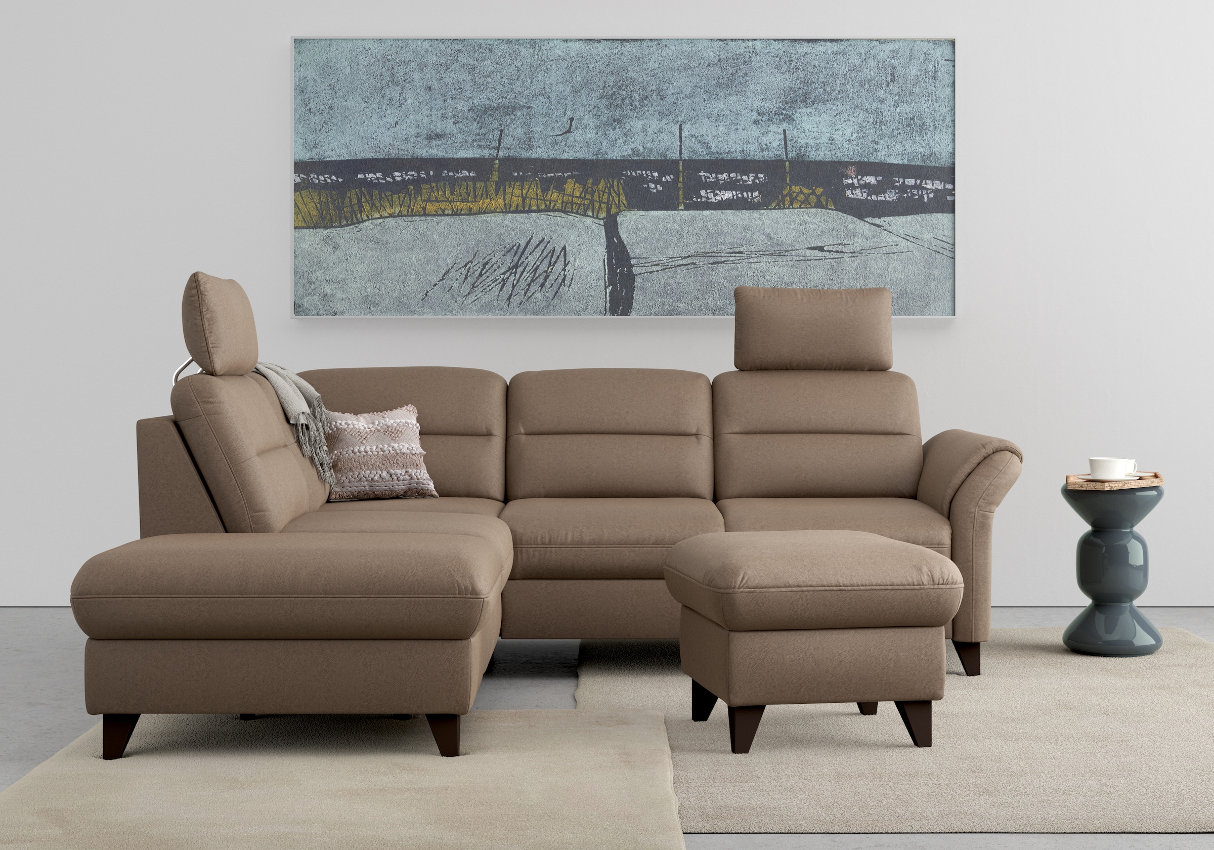 sit&more Ecksofa "Mellum L-Form", Federkern, wahlweise mit Bettfunktion, St günstig online kaufen