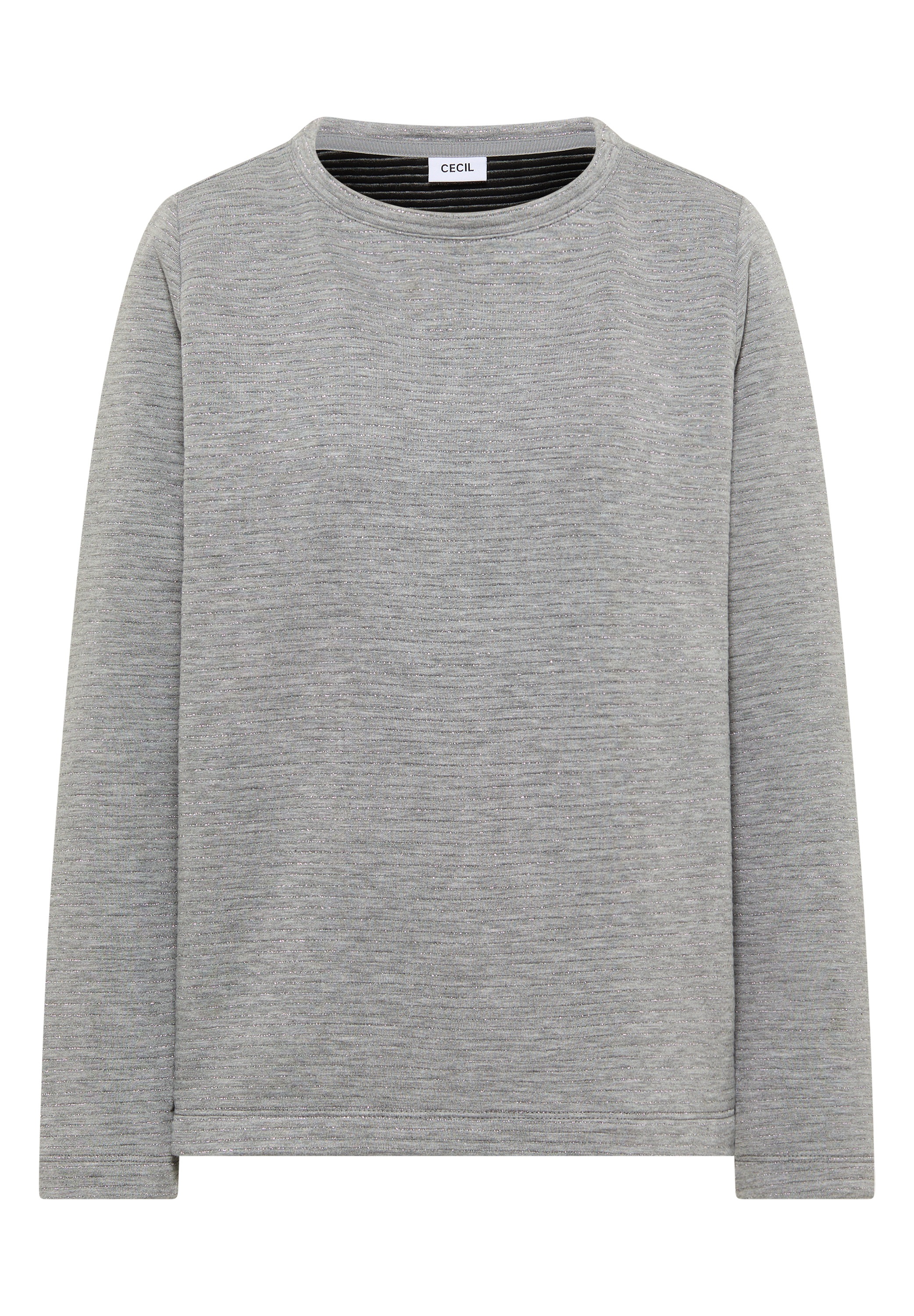 Cecil Langarmshirt im Melange-Look und mit Glitzer-Details