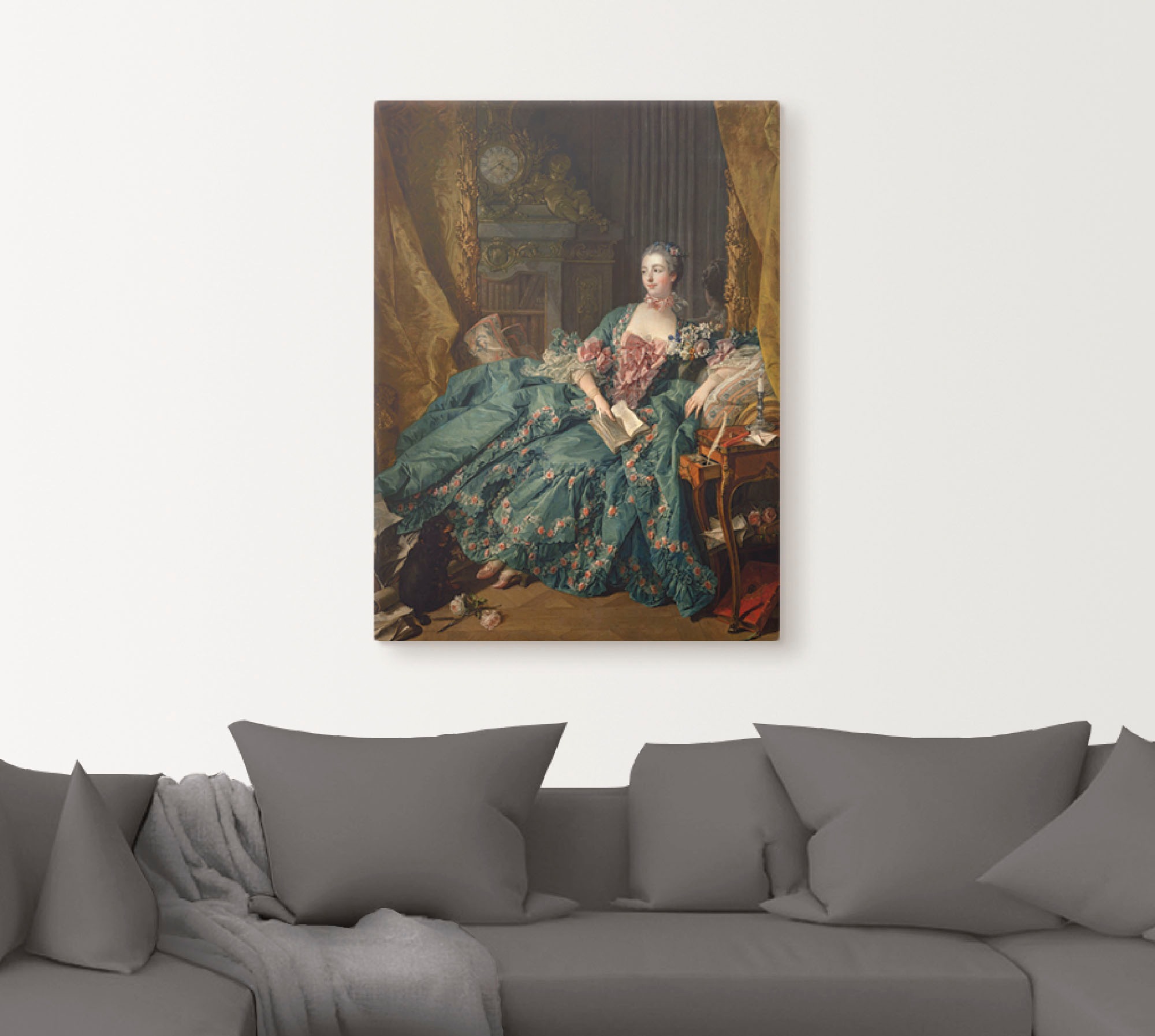 Artland Wandbild "Bildnis der Marquise de Pompadour. 1756" Frau 1 Stk. tlg. günstig online kaufen