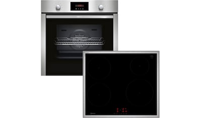 Backofen-Set »BX46PI«, BX46PI, mit Teleskopauszug nachrüstbar, Pyrolyse-Selbstreinigung