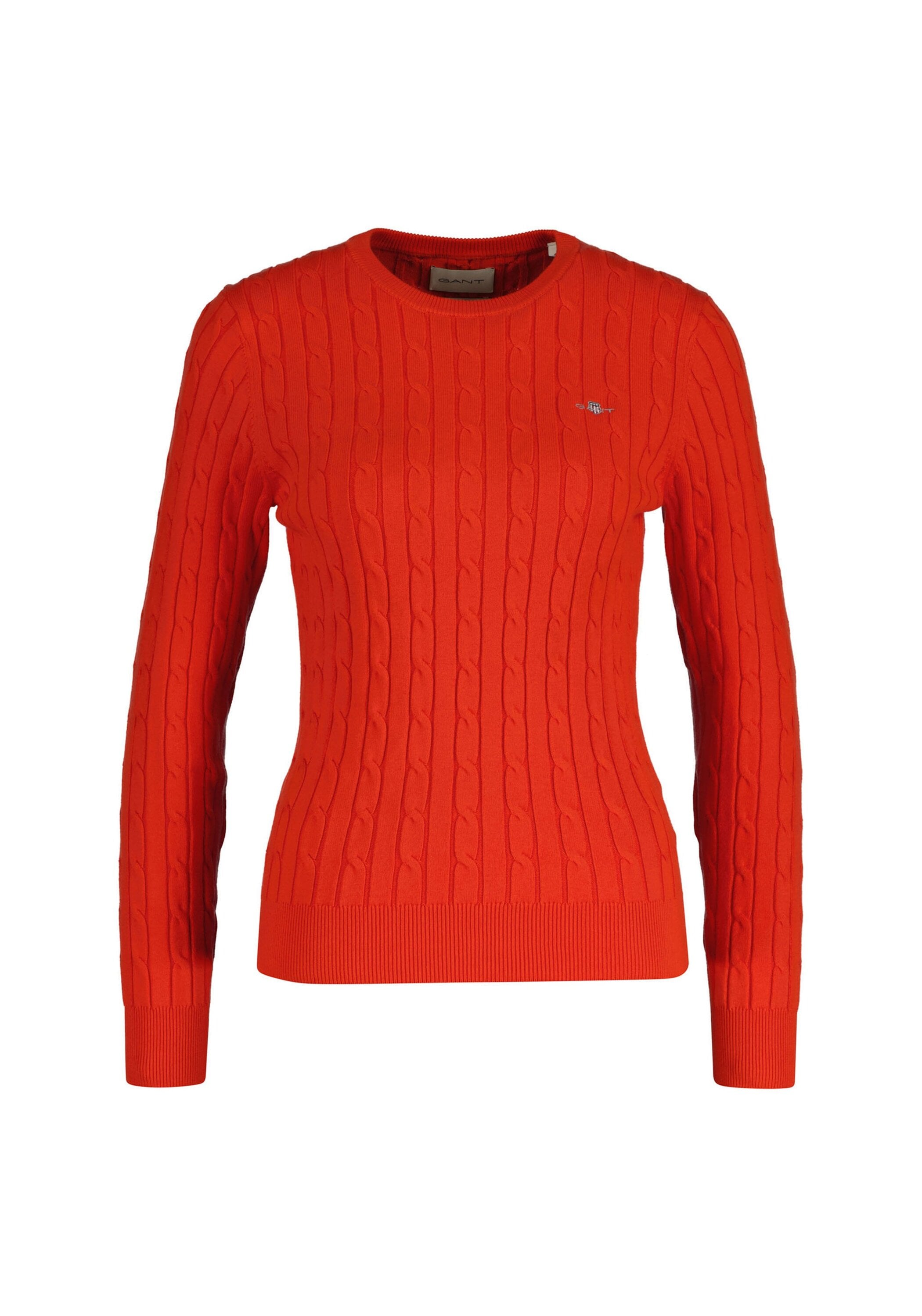 Gant Sweater "Strickpullover STRETCH COTTON CABLE C-NECK" günstig online kaufen