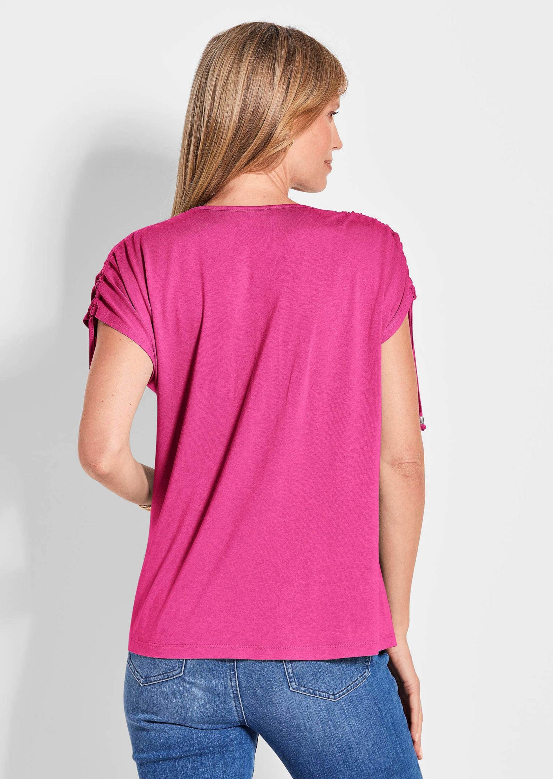GOLDNER Kurzarmshirt »Kurzgröße Kurzarm Viskose-Oberteil«